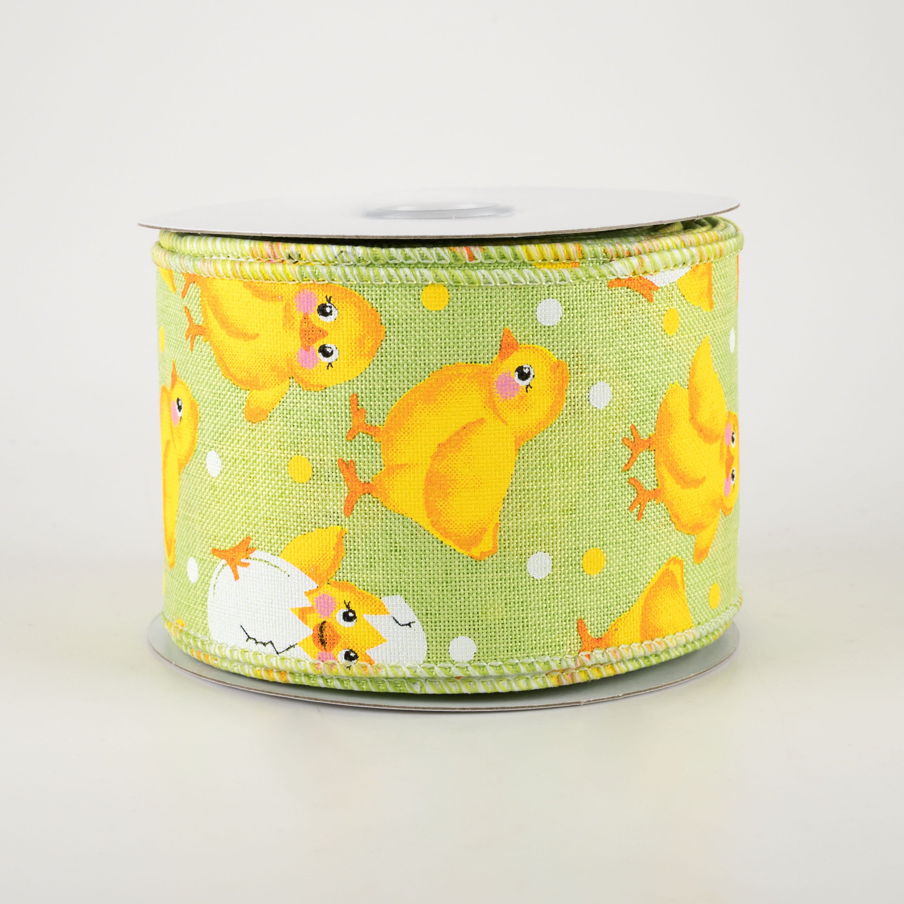 2.5" Baby Chicks Ribbon: Lime Royal (10 Yards)