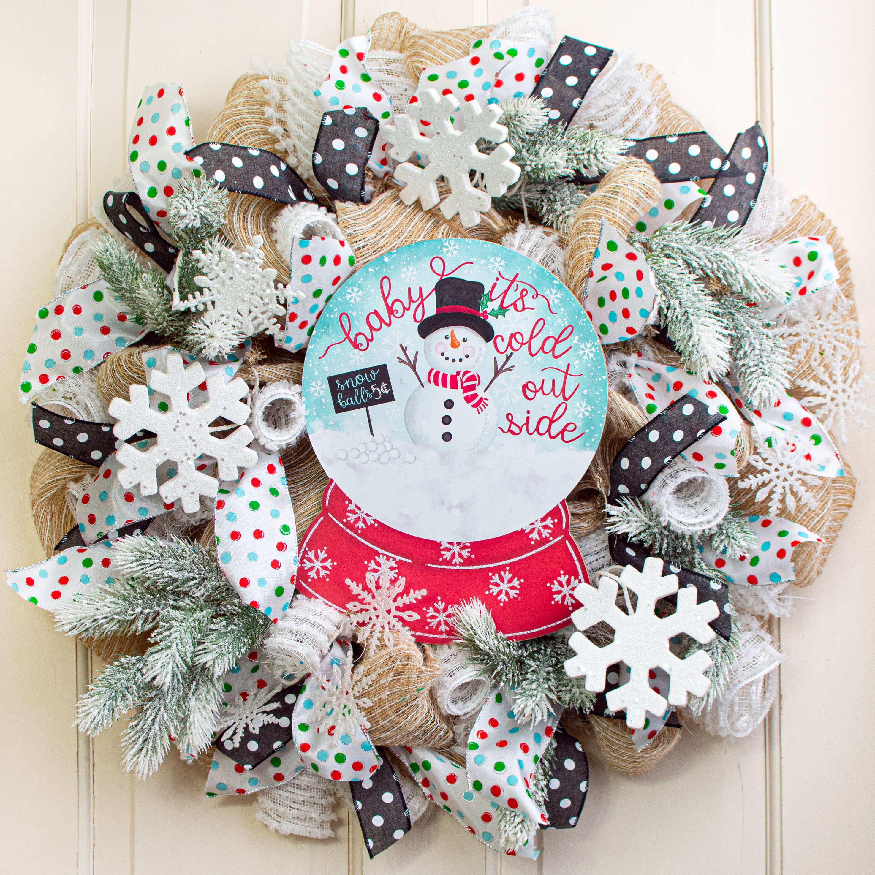12" Baby It's Cold Outside Snow Globe Sign Lifestyle Photo