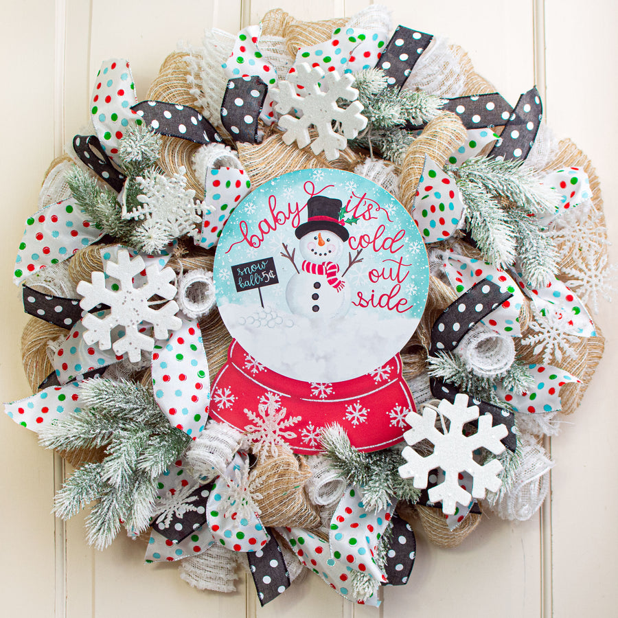12" Baby It's Cold Outside Snow Globe Sign Lifestyle Photo