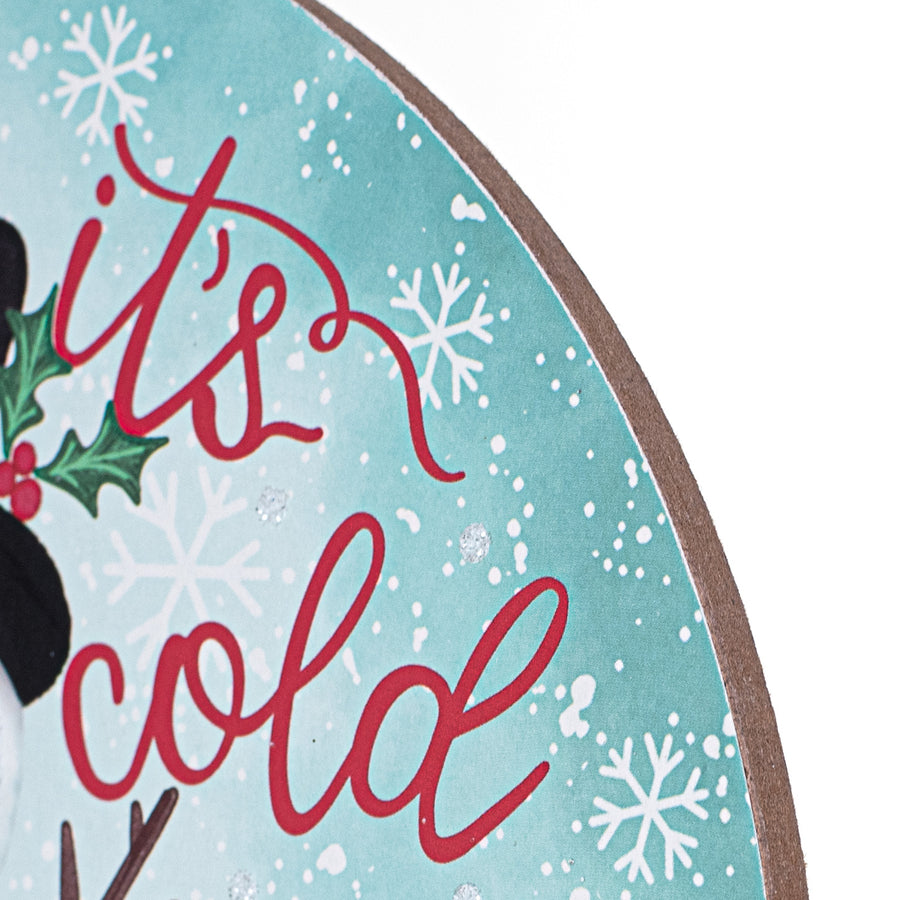 12" Baby It's Cold Outside Snow Globe Sign detail photo 3
