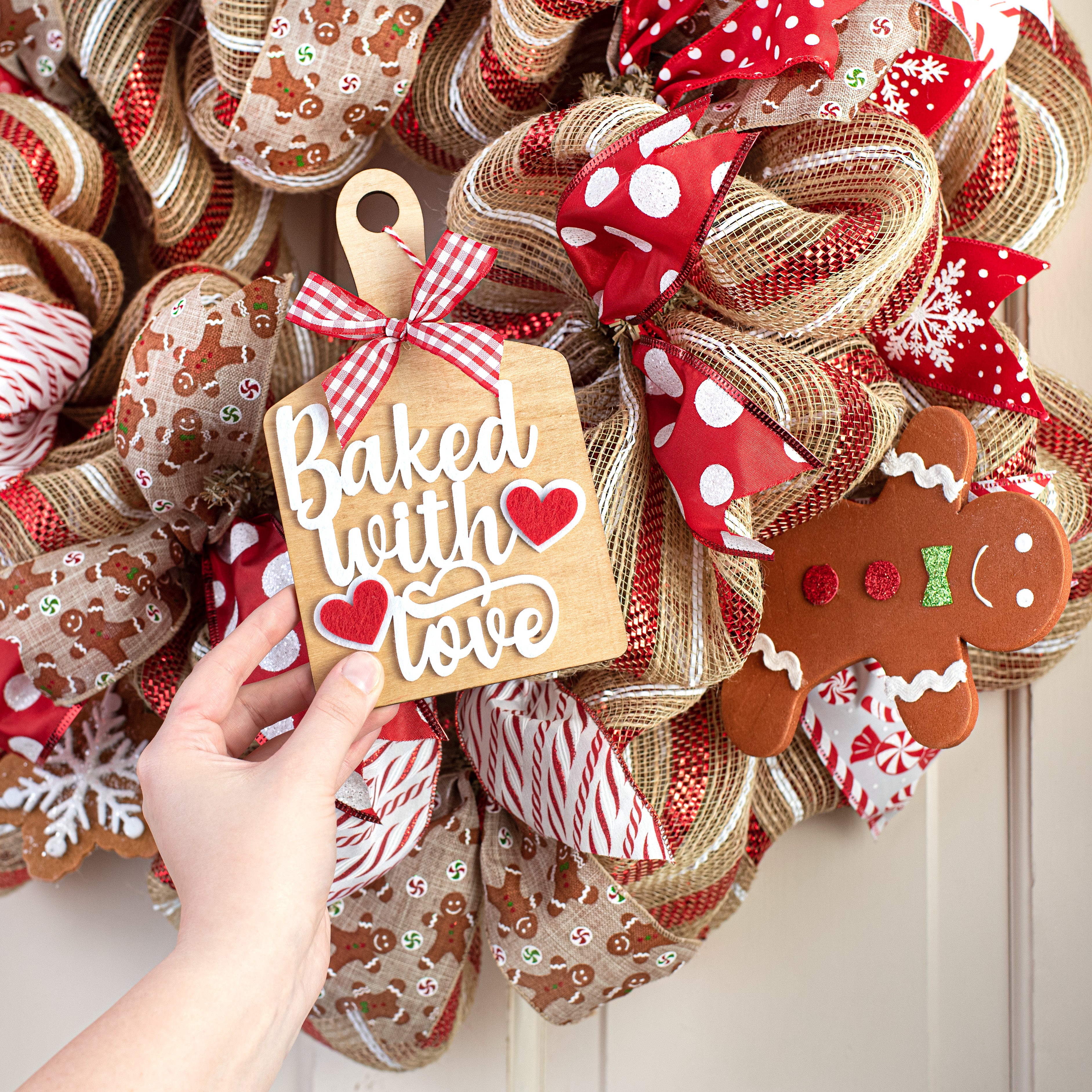 8" Baked with Love Chop Board Ornament Lifestyle Photo