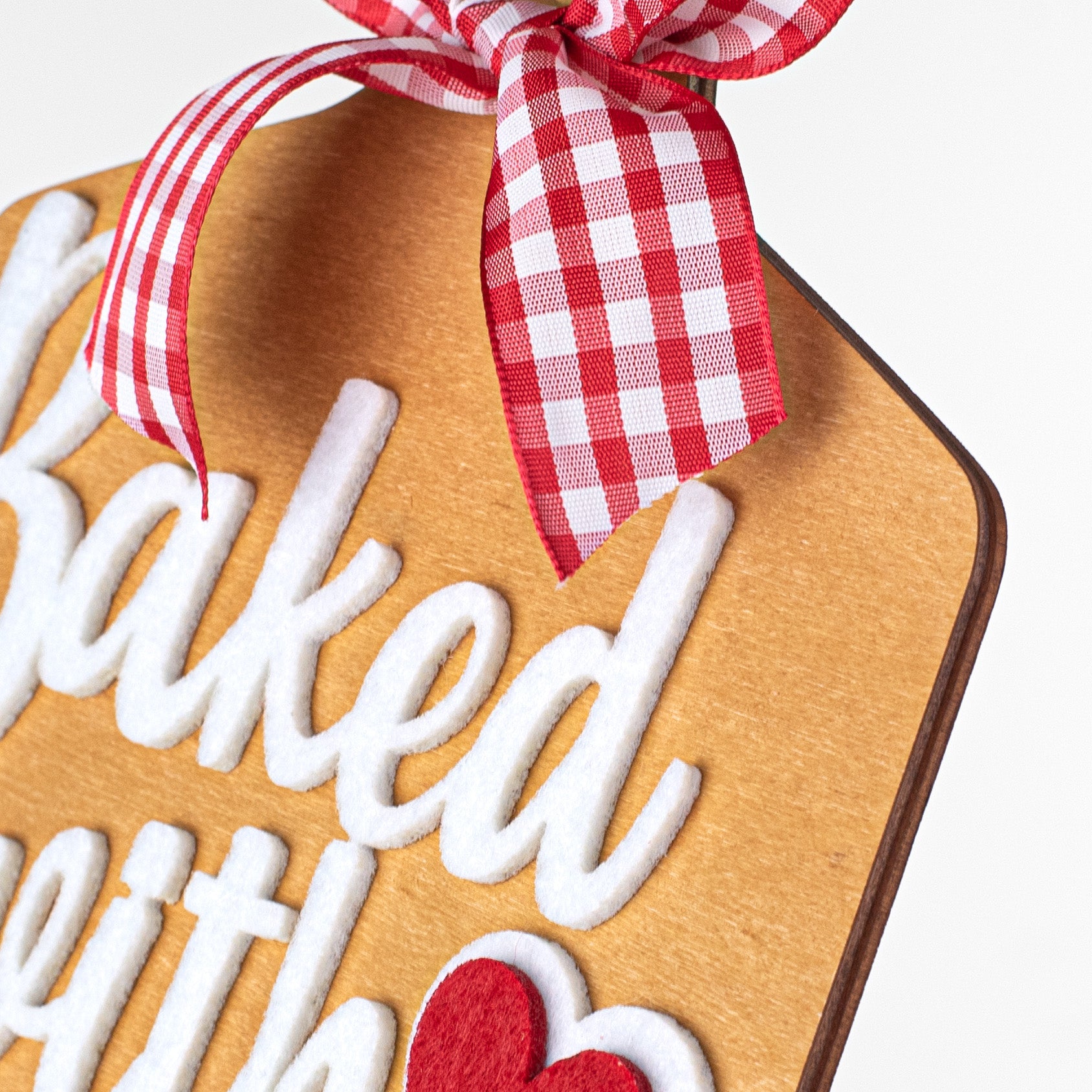 10" Baked with Love Chop Board Ornament detail photo 3
