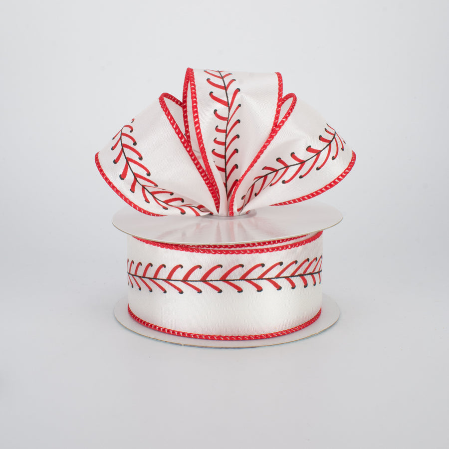 1.5" Baseball Stitching Ribbon (10 Yards) Lifestyle Photo