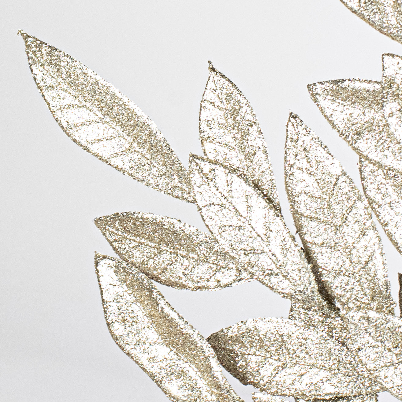23" Bay Leaf Glitter Spray: Platinum Lifestyle Photo