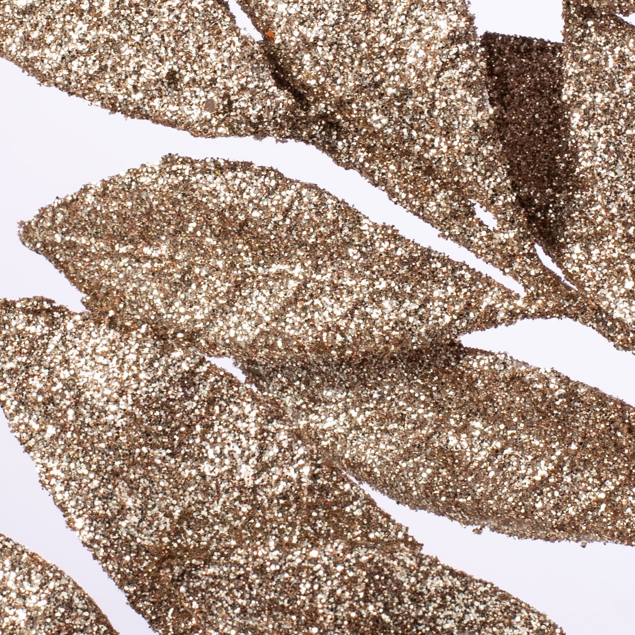 23" Bay Leaf Glitter Spray: Rose Gold detail photo 3