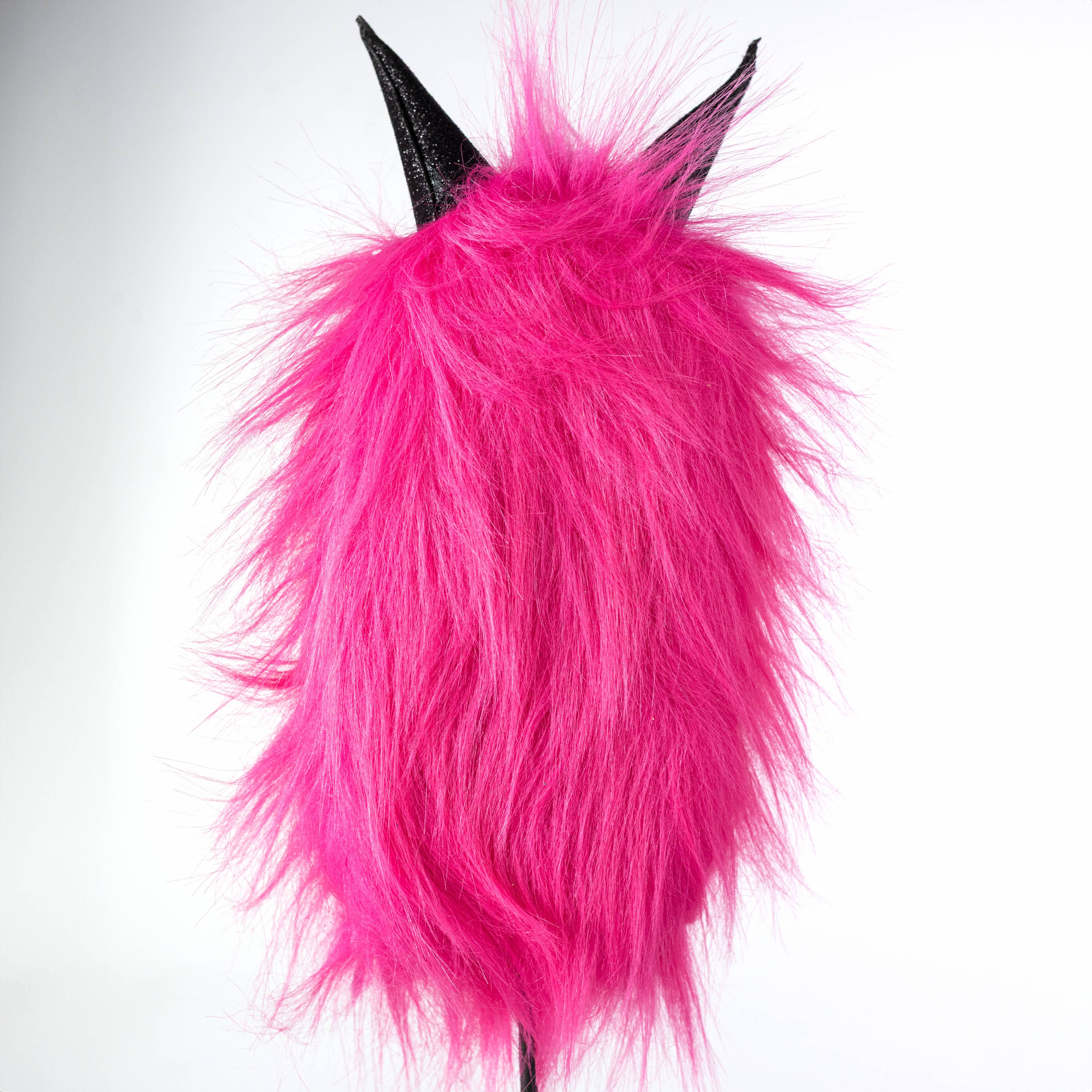 24" Furry Monster Spray: Hot Pink