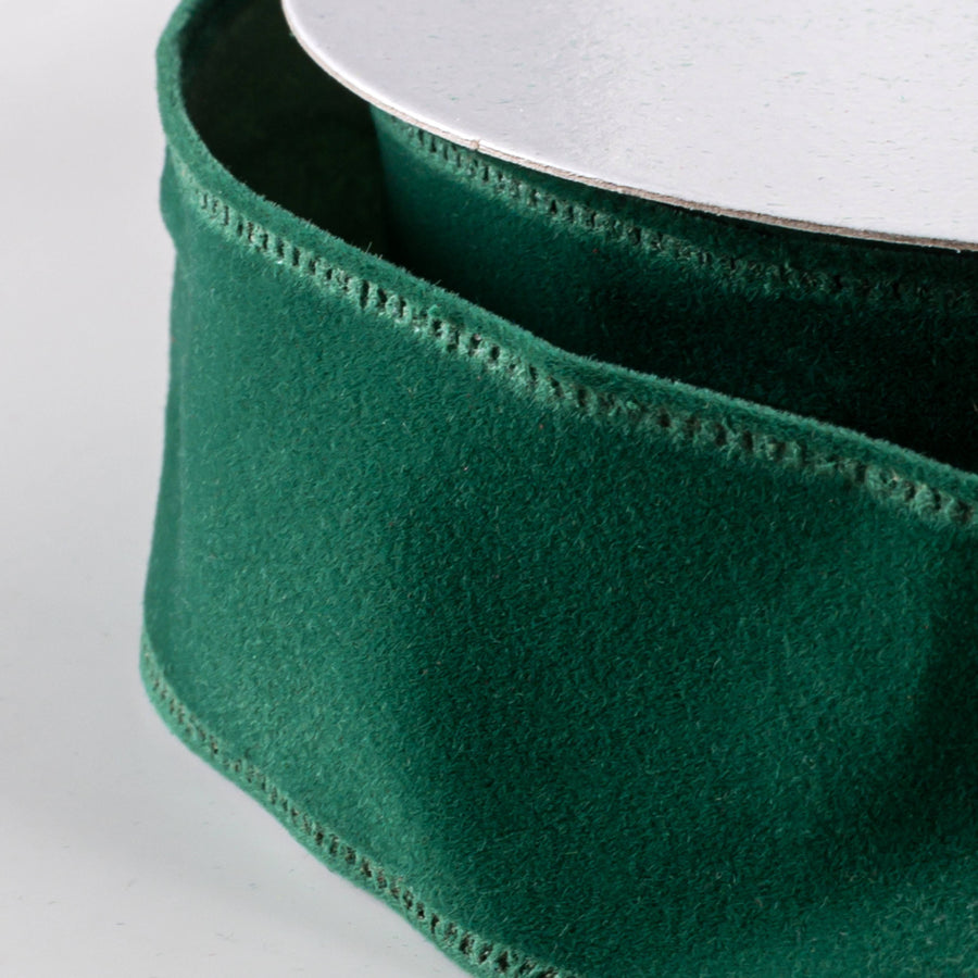 1.5" Value Velvet Ribbon: Emerald Green (10 Yards)