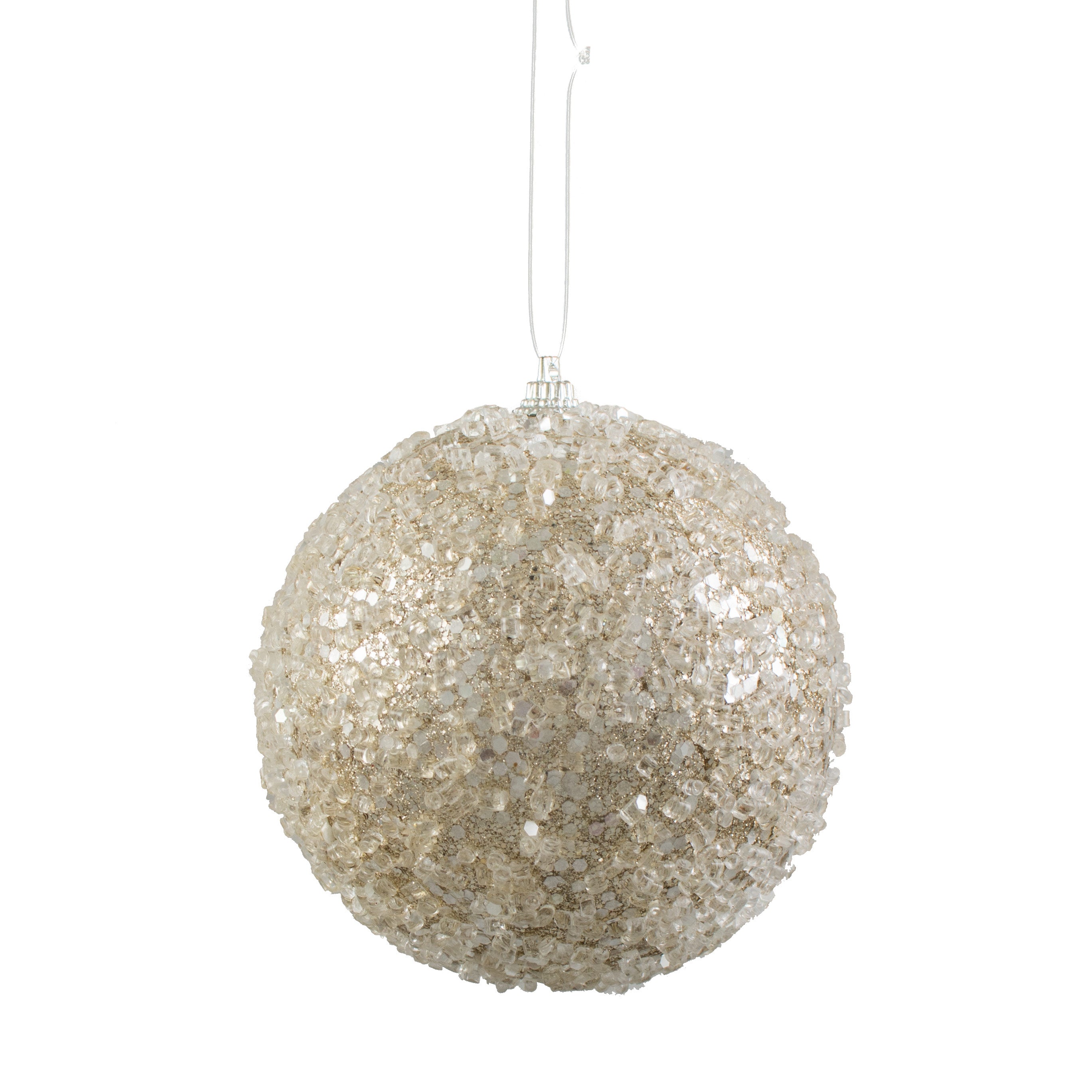 4" Beaded Ball Ornament: Champagne Item Number: 83037CH