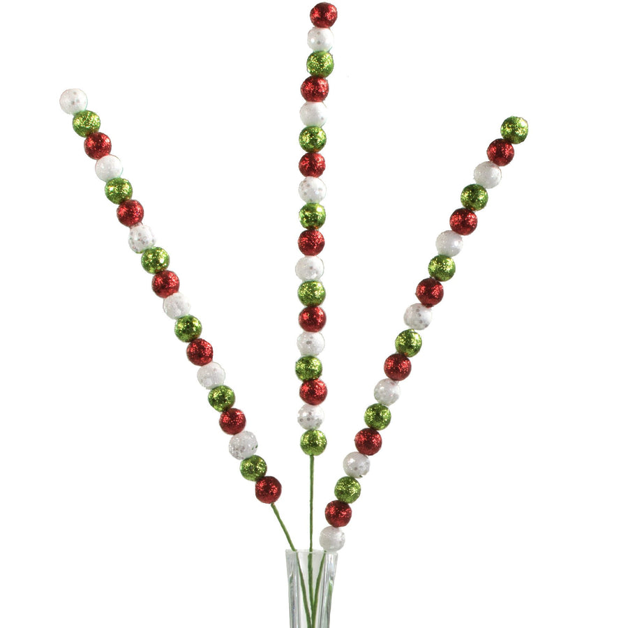 Beaded Glitter Ball Spray: Christmas (28") Item Number: 81835RWG