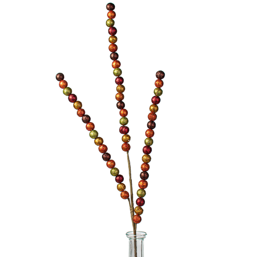 Beaded Glitter Ball Spray: Harvest (25") Item Number: EC5647NJ