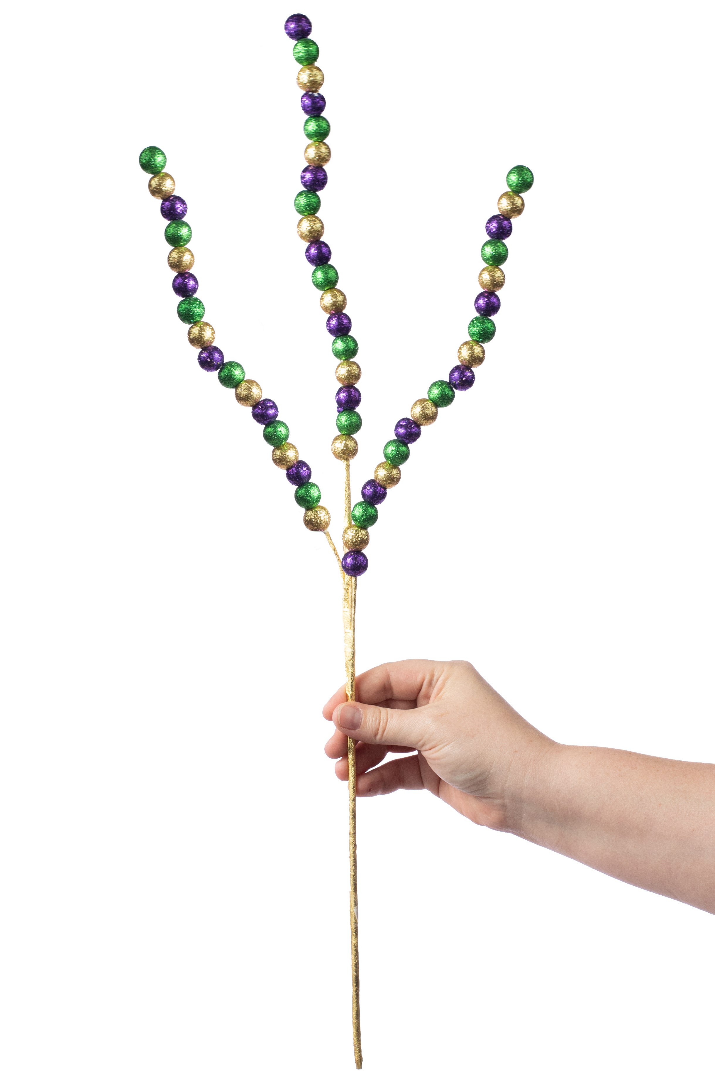 26" Beaded Glitter Ball Spray: Mardi Gras Lifestyle Photo