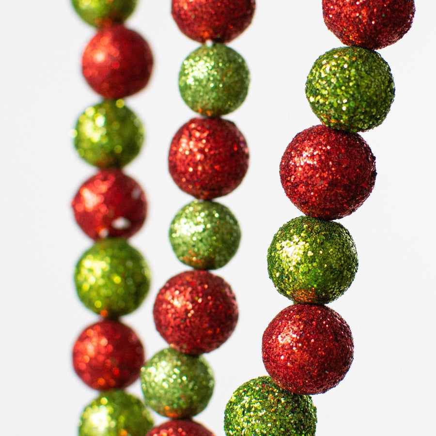 Beaded Glitter Ball Spray: Red & Lime (25") Lifestyle Photo