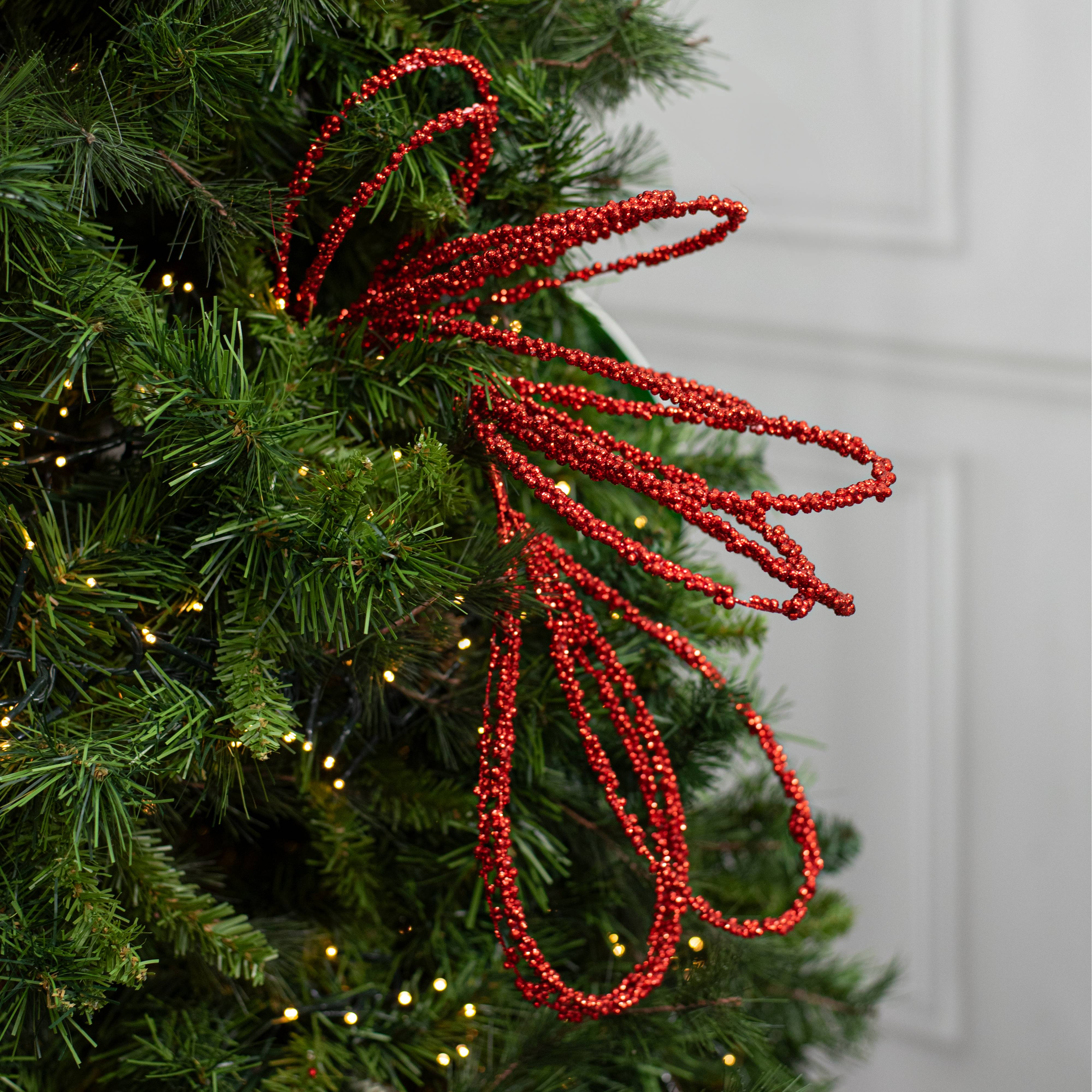 27" Beaded Loop Spray: Metallic Red Lifestyle Photo