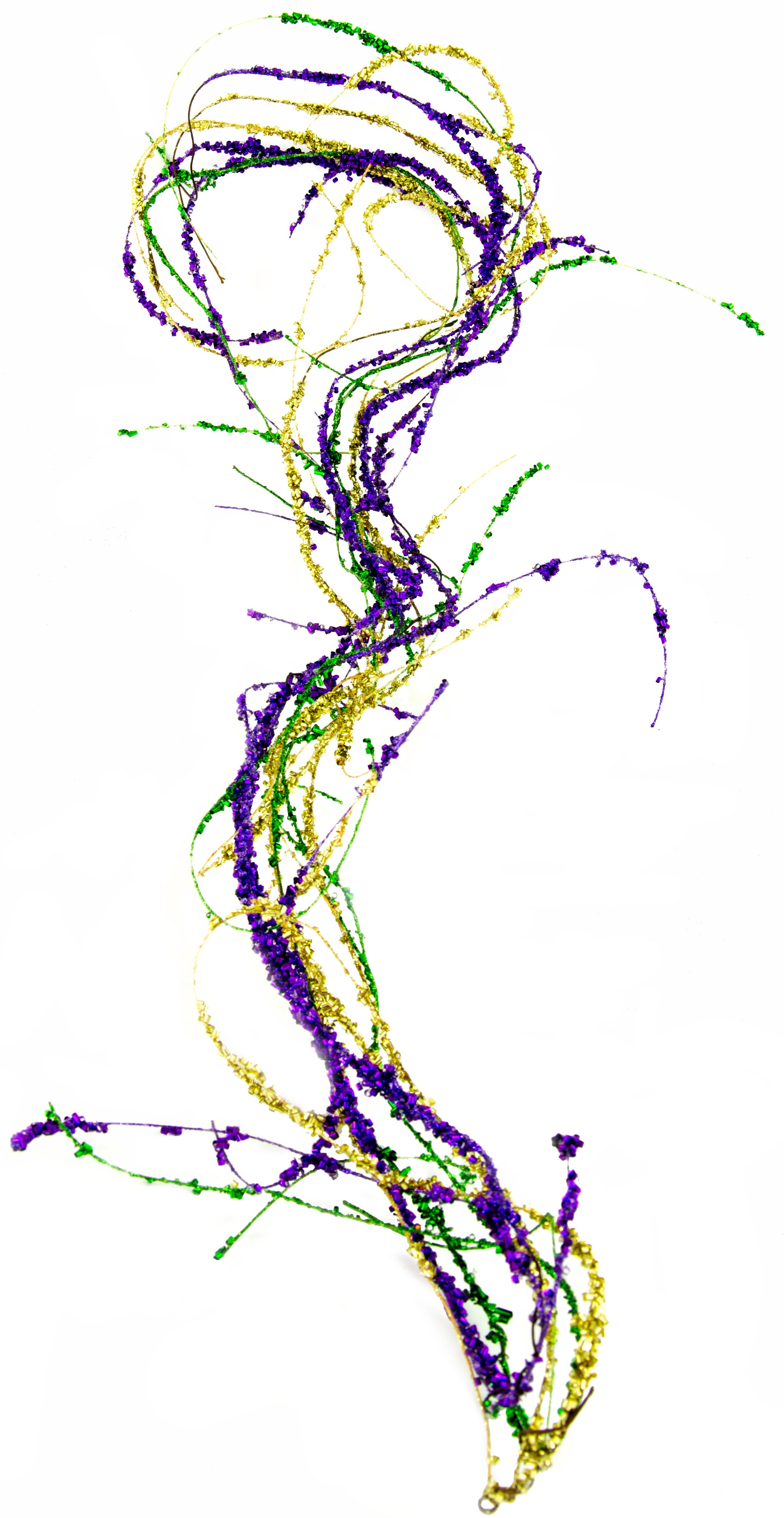 Beaded Twig Garland: Mardi Gras (83") Item Number: XG7724MG