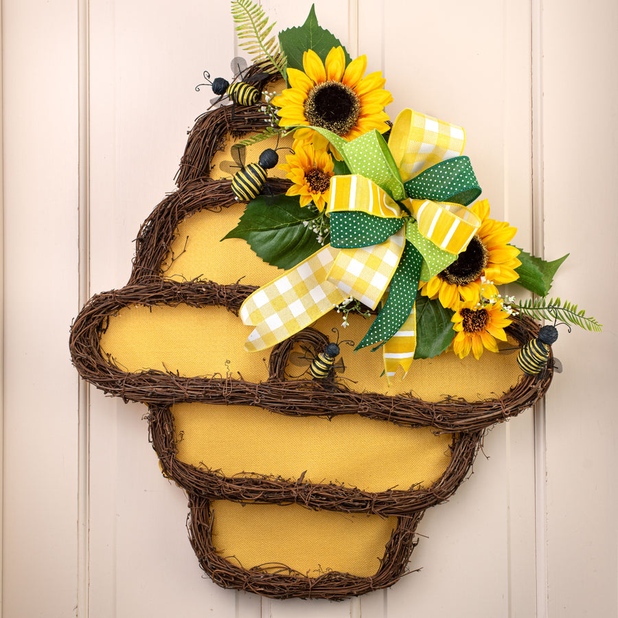 20" Bee Hive Grapevine Hanger Lifestyle Photo