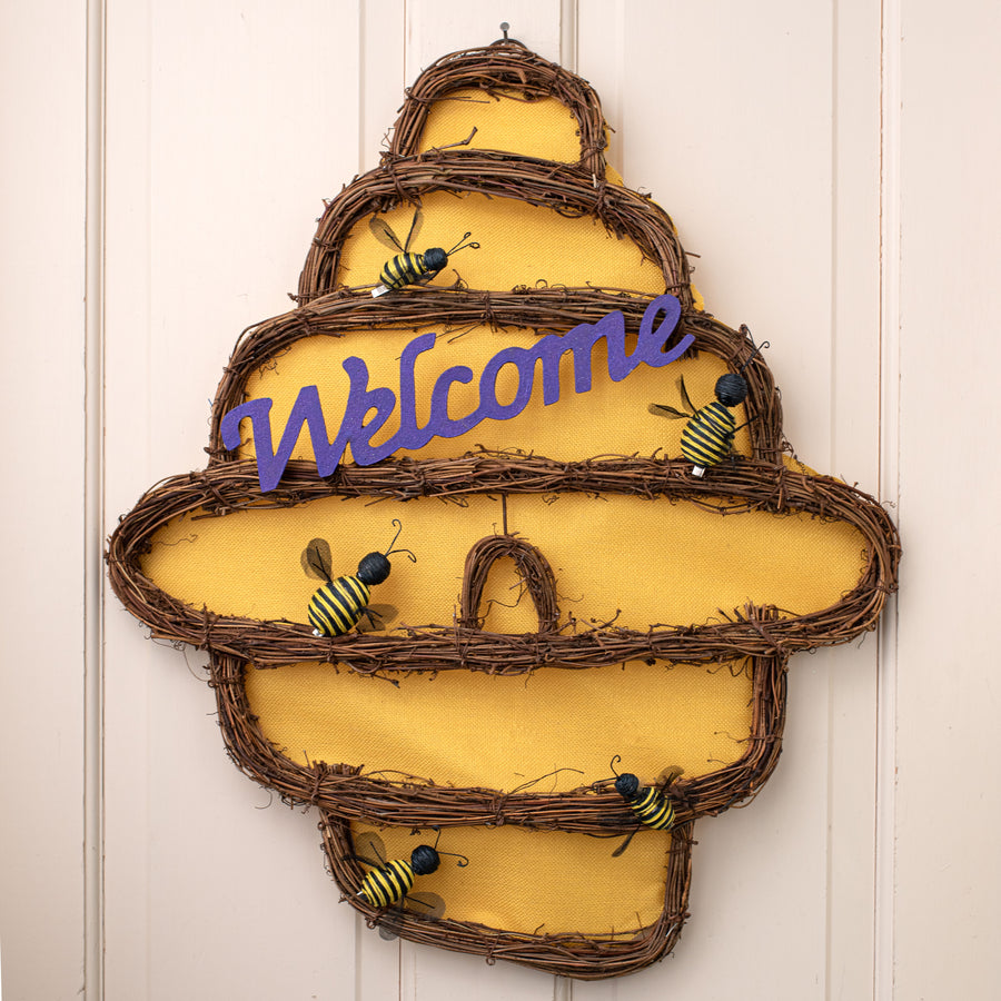 20" Bee Hive Grapevine Hanger detail photo 5