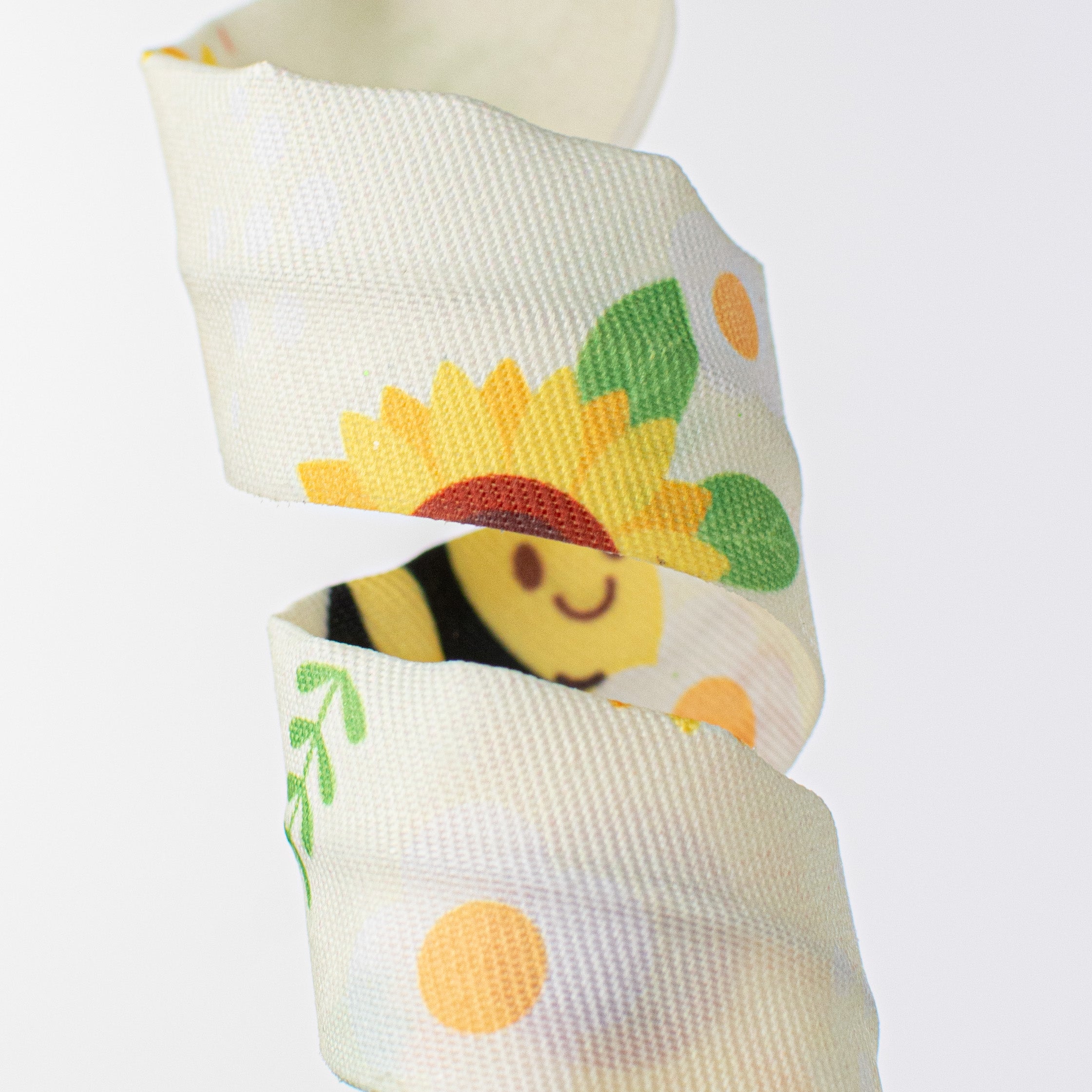 24" Bee & Sunflower Curly Spray: Yellow Lifestyle Photo
