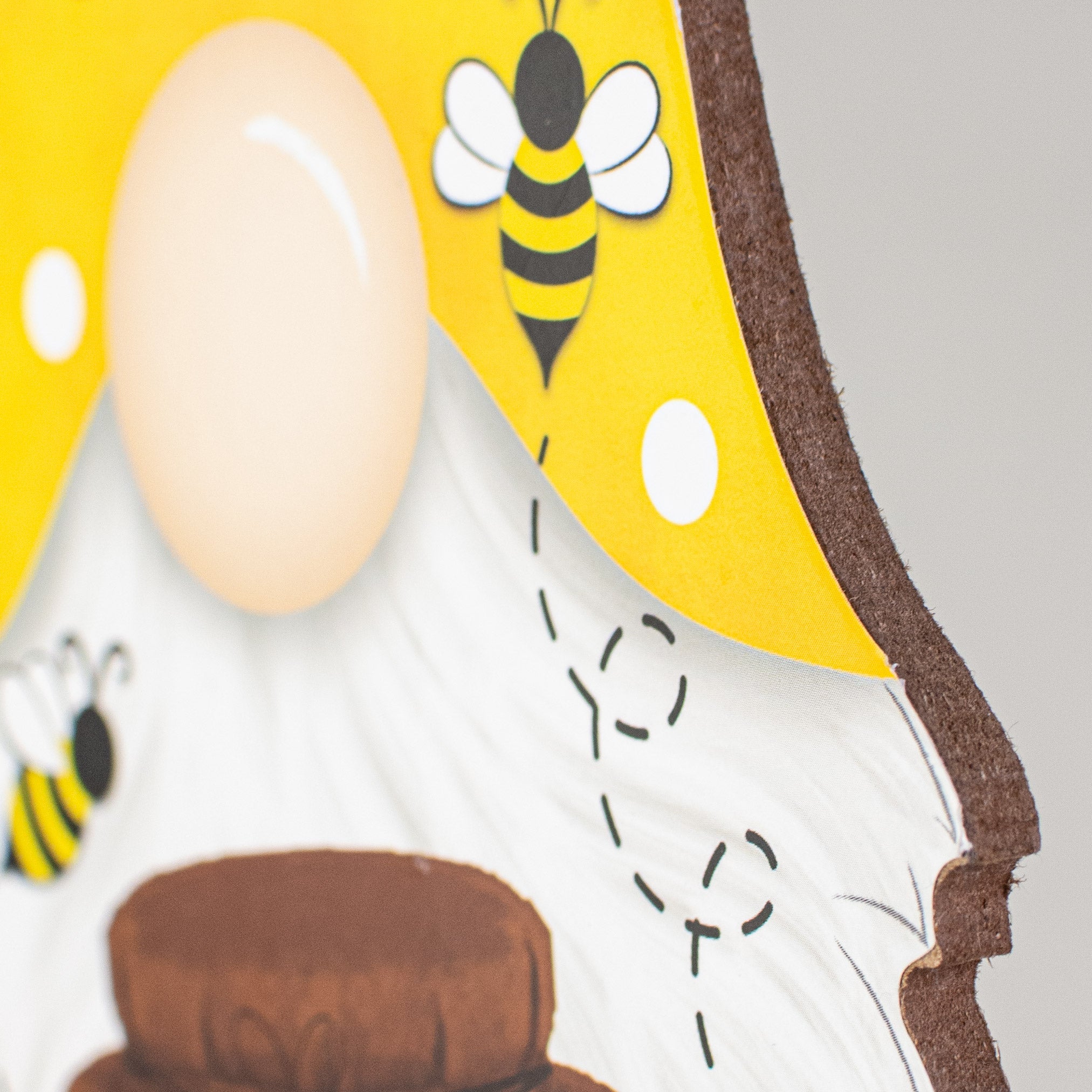 13" Bee Sweet Gnome Shape Sign detail photo 3