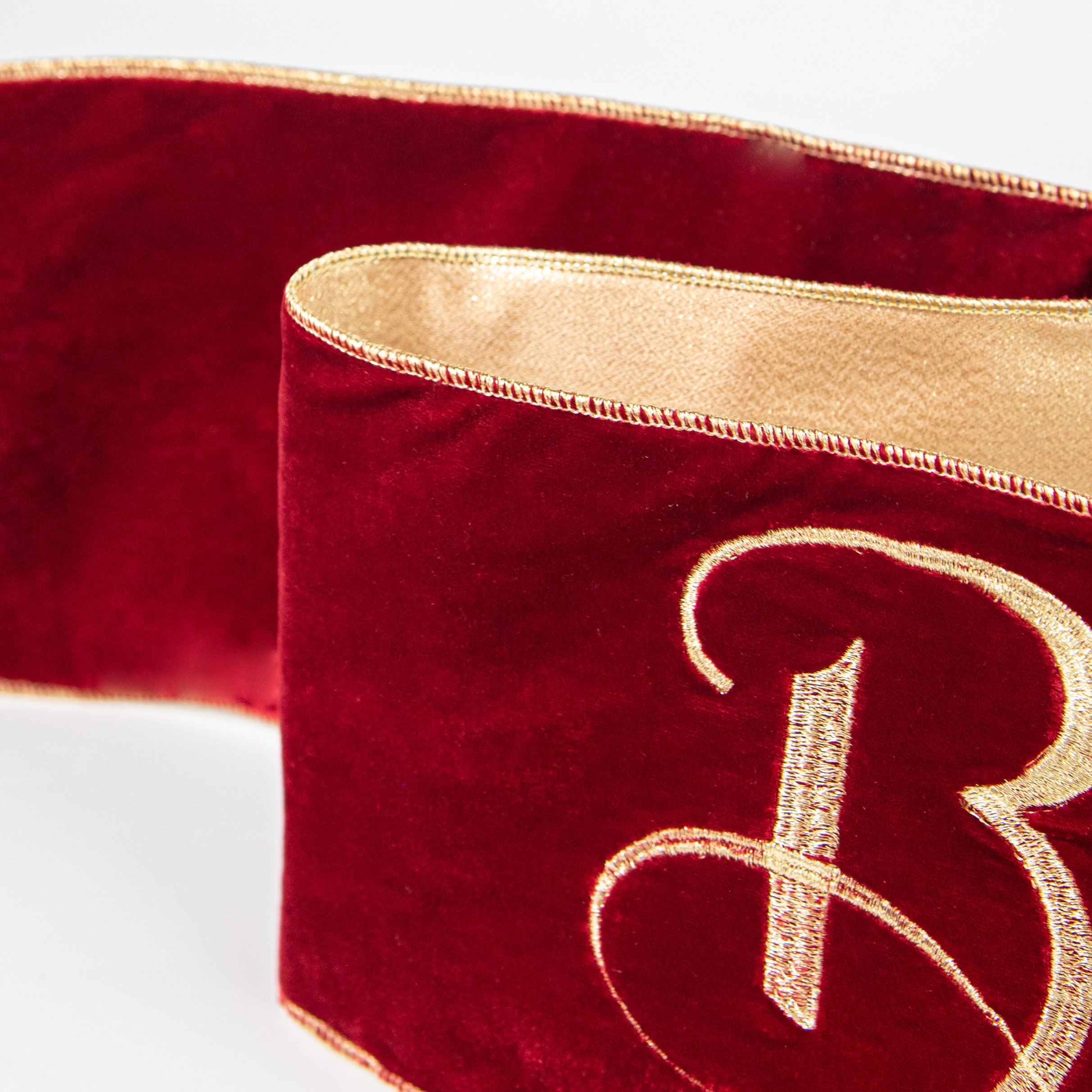 [D Stevens] 6" Believe Velvet Banner: Red detail photo 3