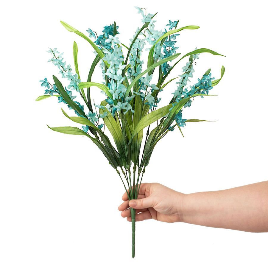 21" Bell Flower Freesia Bush: Aqua detail photo 3