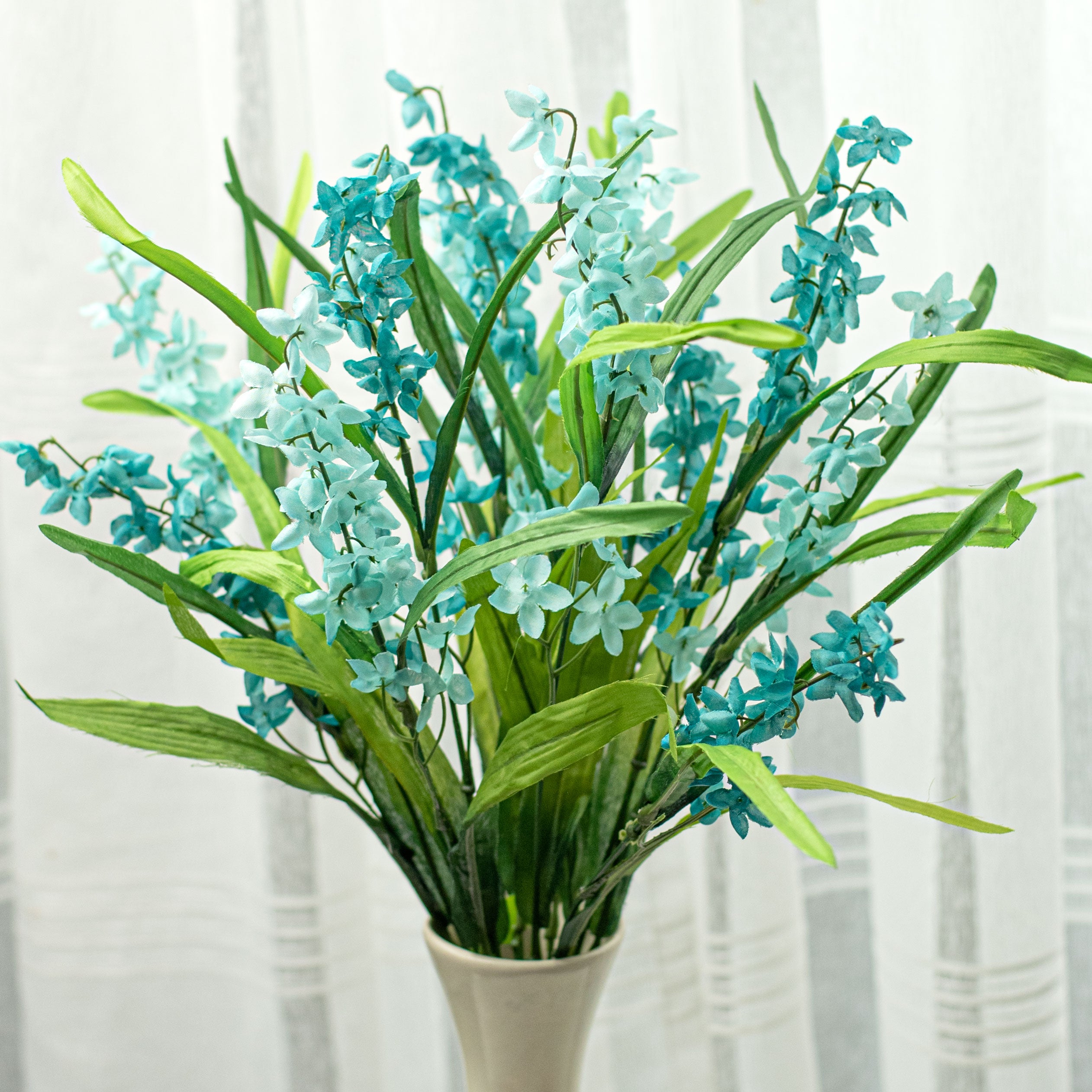 21" Bell Flower Freesia Bush: Aqua Item Number: 30371AQU