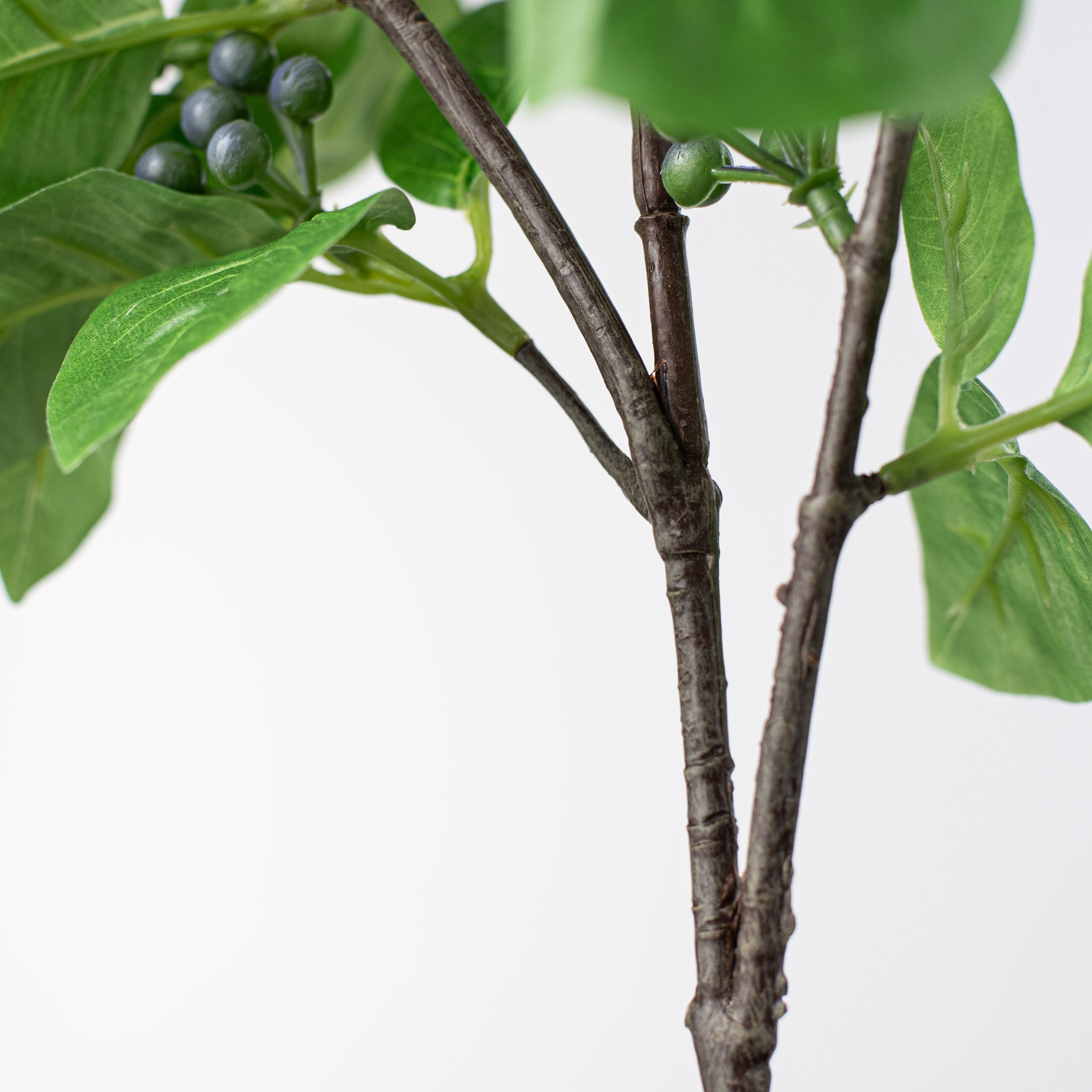 32" Berries & Leaves Spray: Two Tone Blue Green detail photo 4