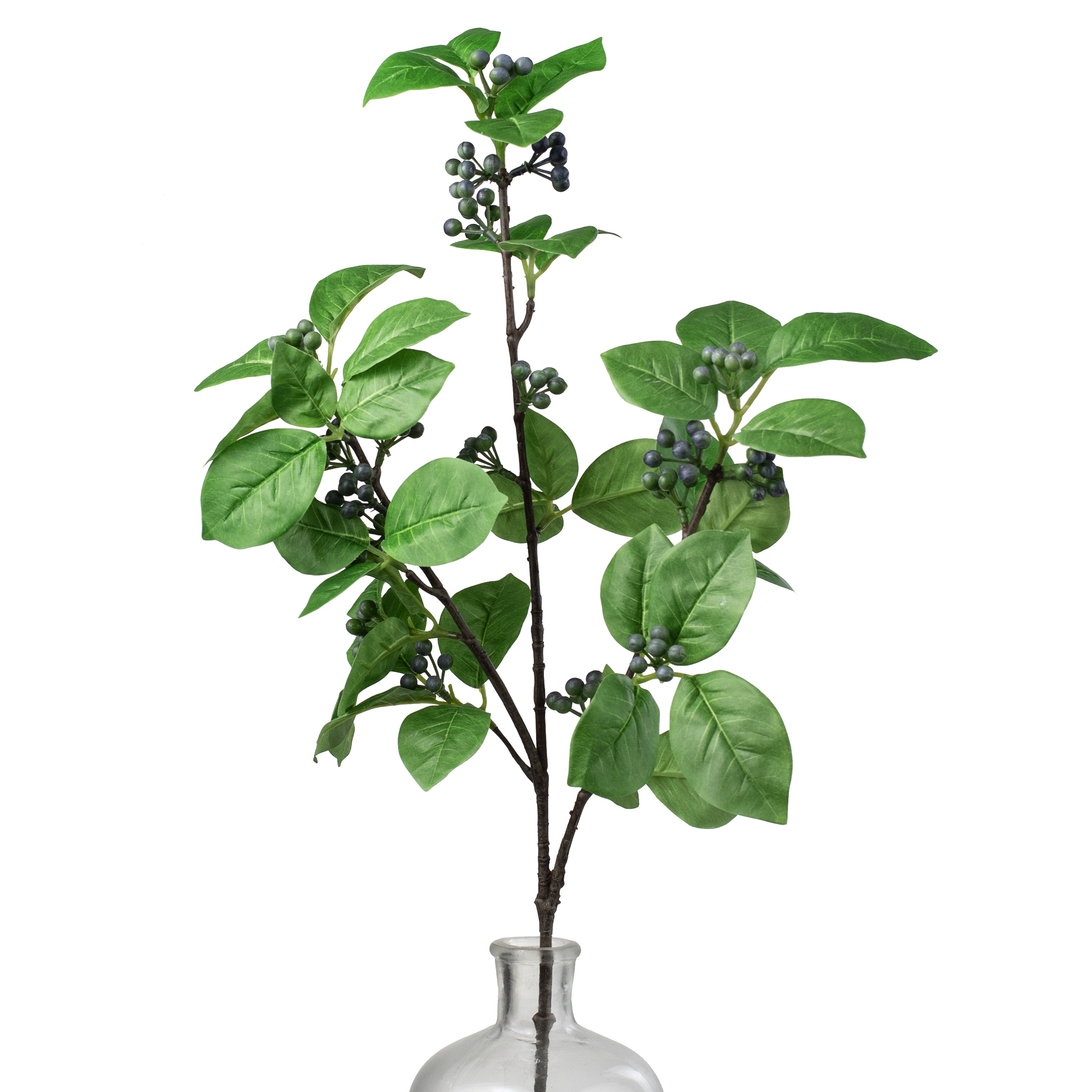 32" Berries & Leaves Spray: Two Tone Blue Green Item Number: EC4341