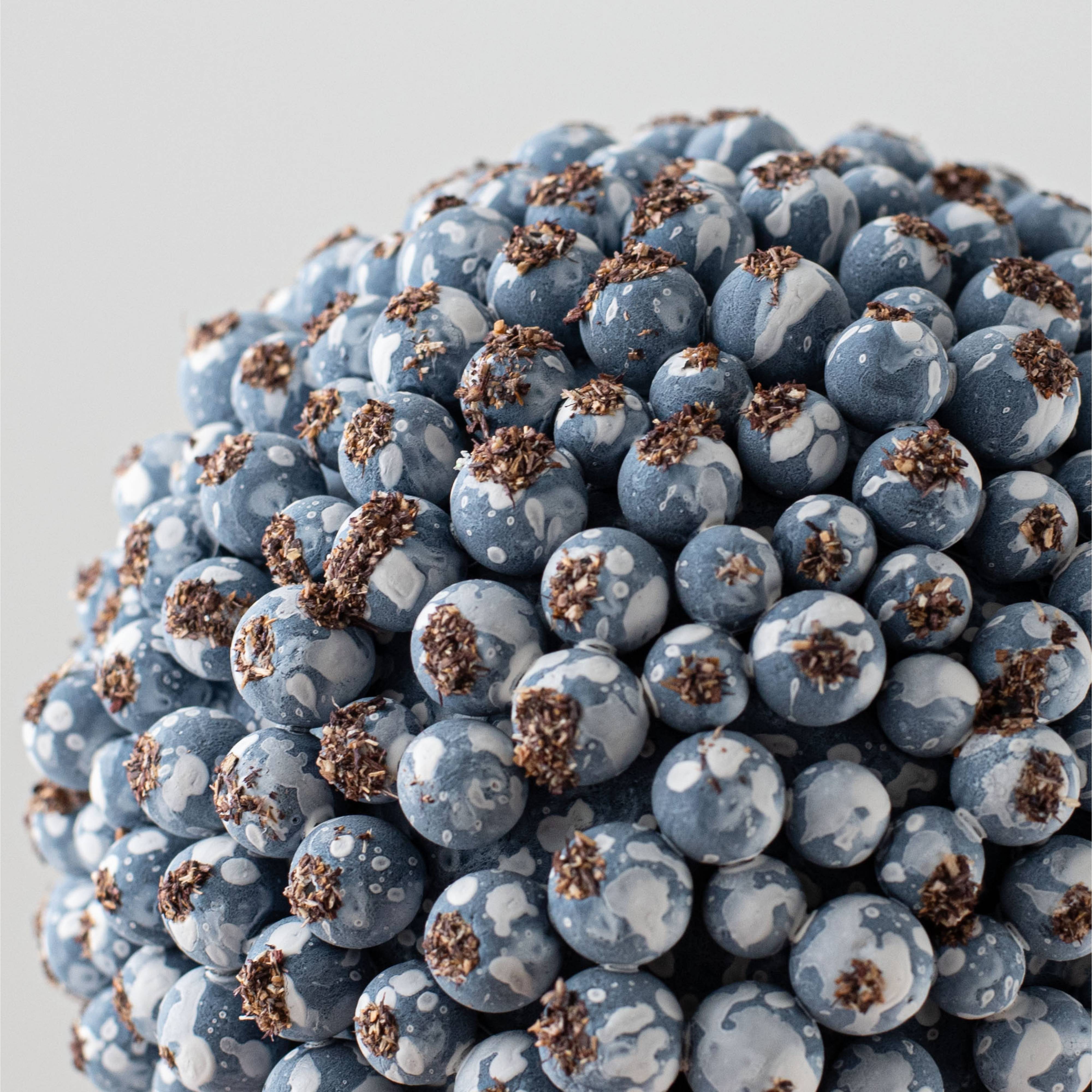 4" Berry Ball Ornament: Blue detail photo 3