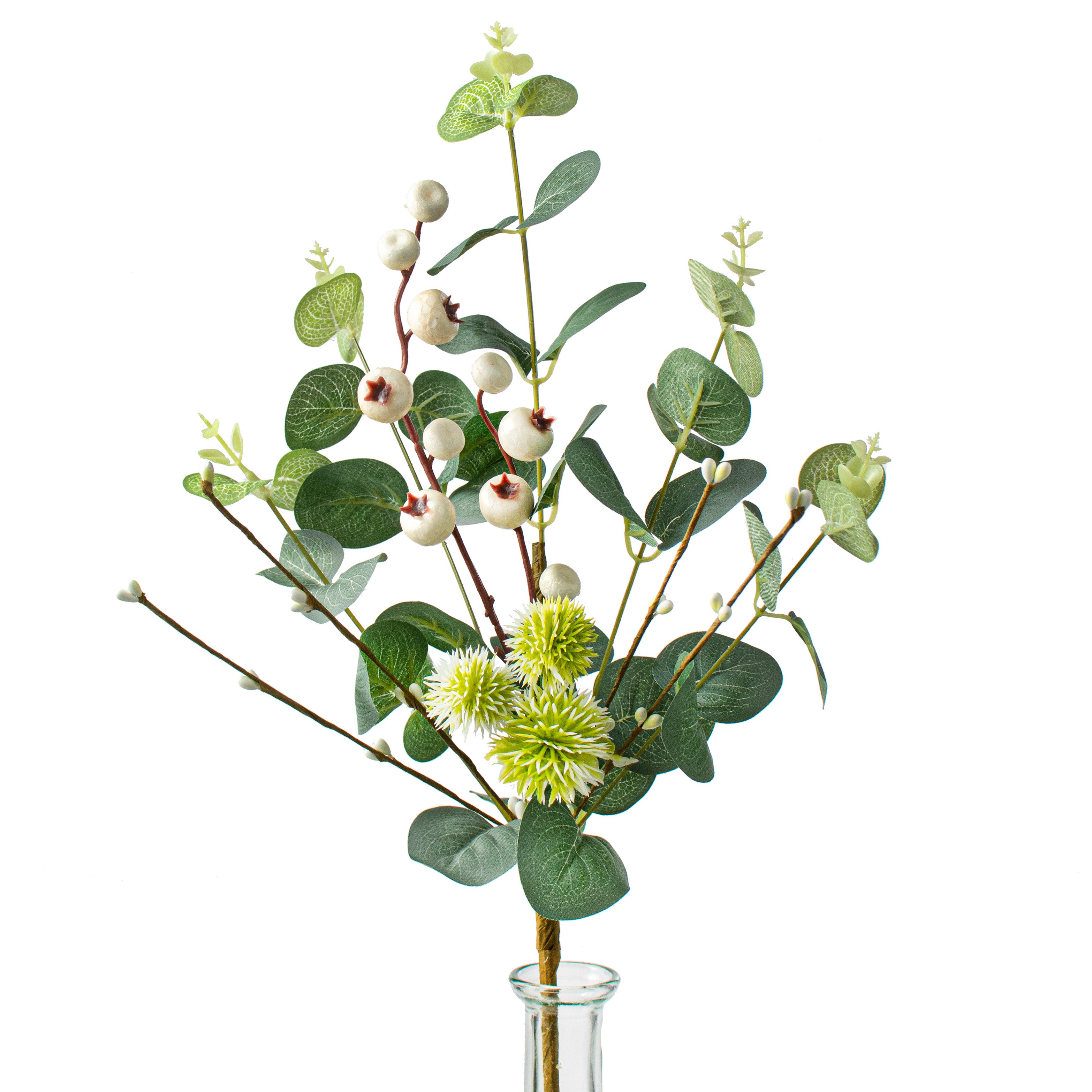 18" Berry Eucalyptus Spray: Cream Item Number: 62944CM