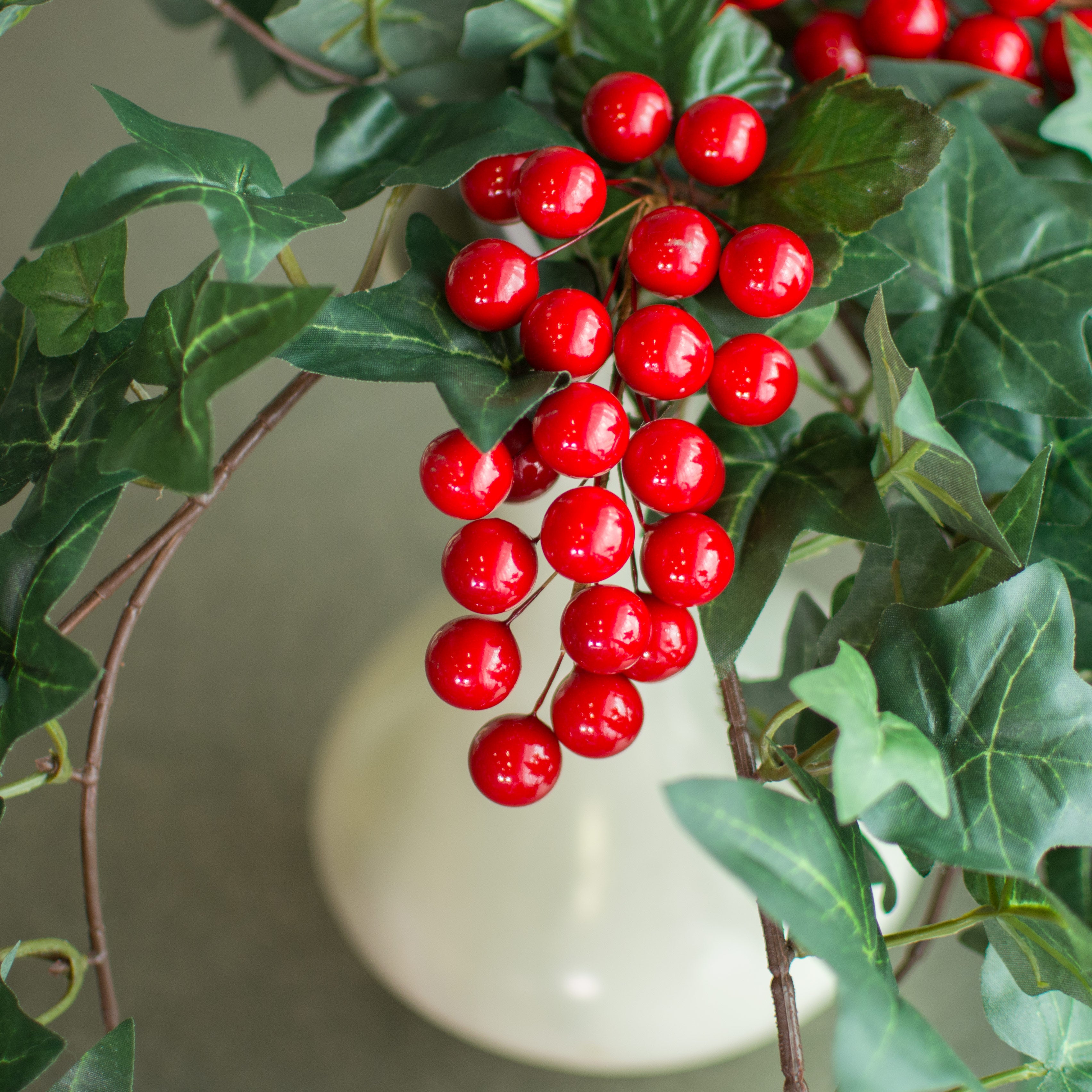 7" Berry Grape Cluster: Shiny Red Lifestyle Photo