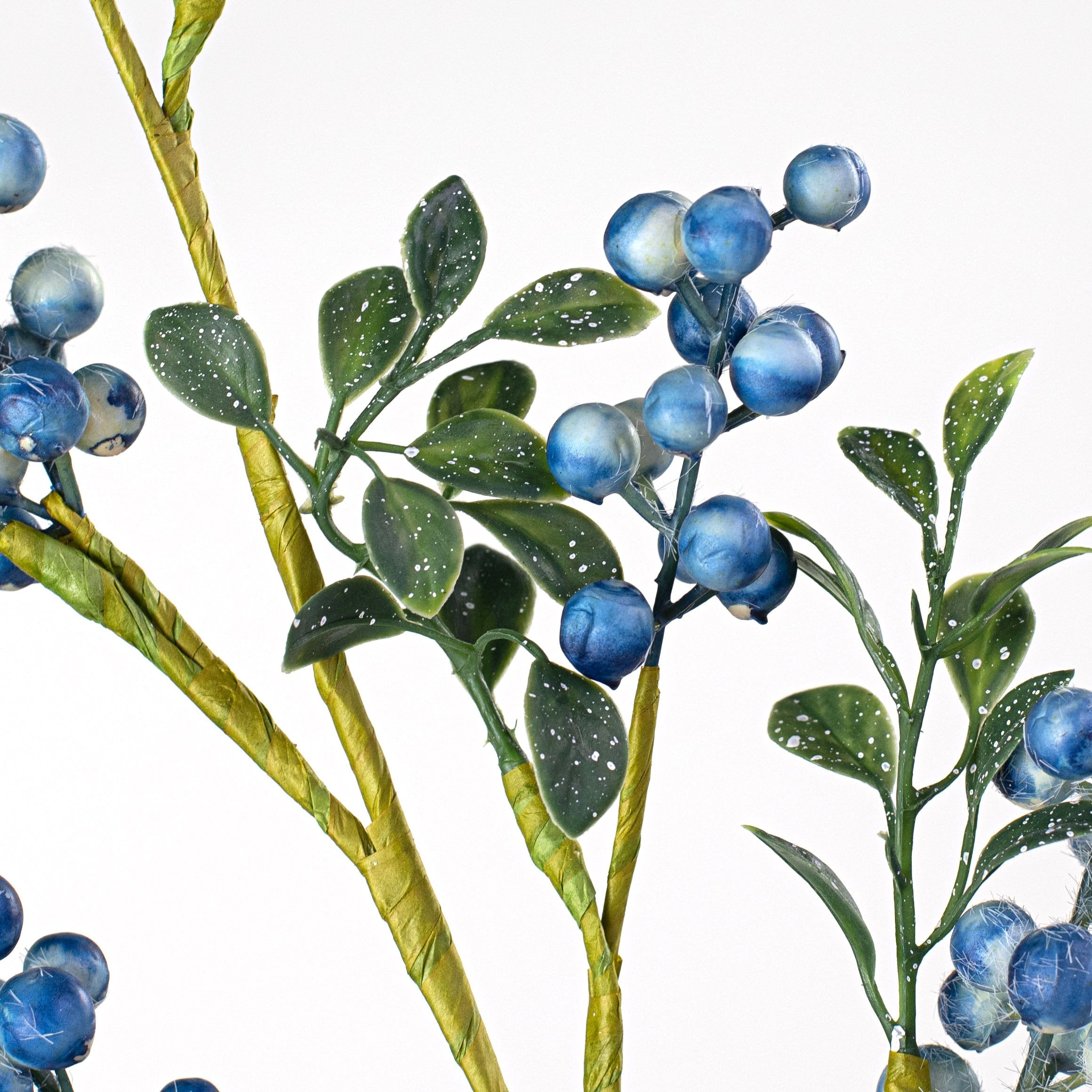 28" Berry Leaves Spray: Blue Lifestyle Photo