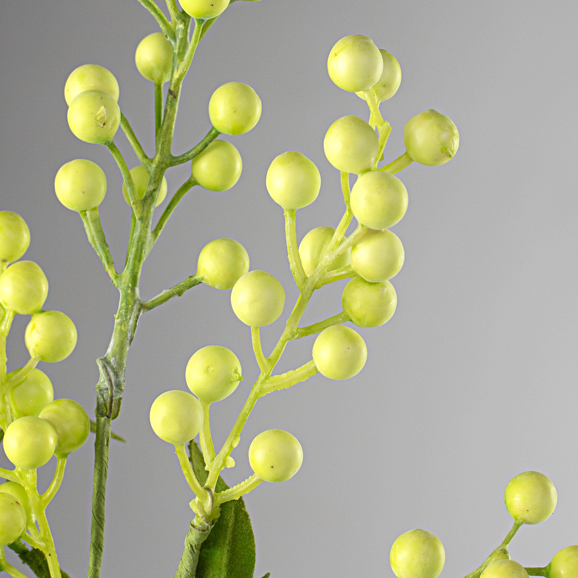 26" Berry Leaves Spray: Chartreuse Green Lifestyle Photo