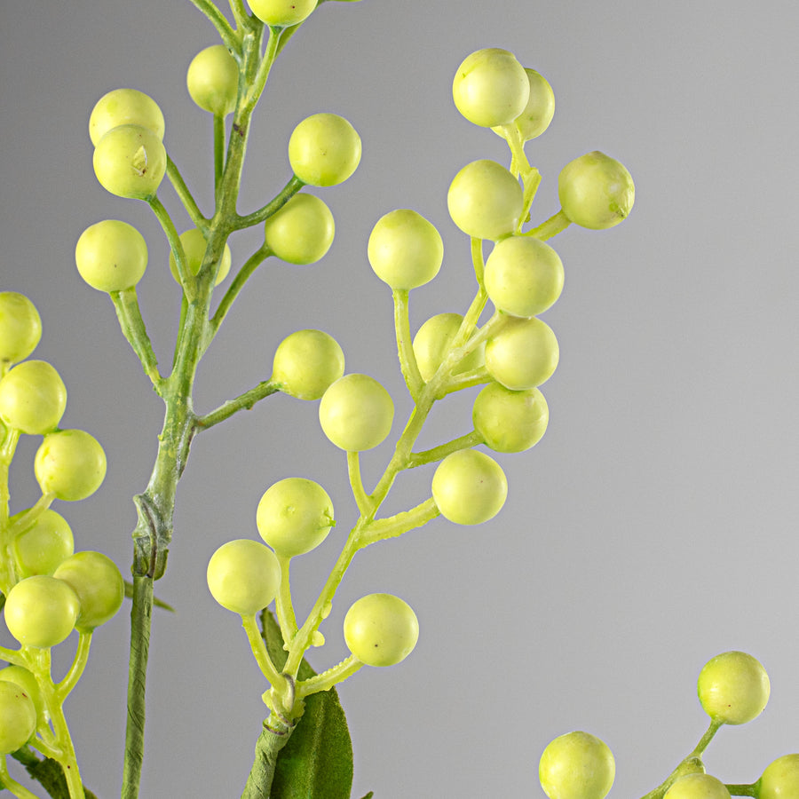 26" Berry Leaves Spray: Chartreuse Green Lifestyle Photo