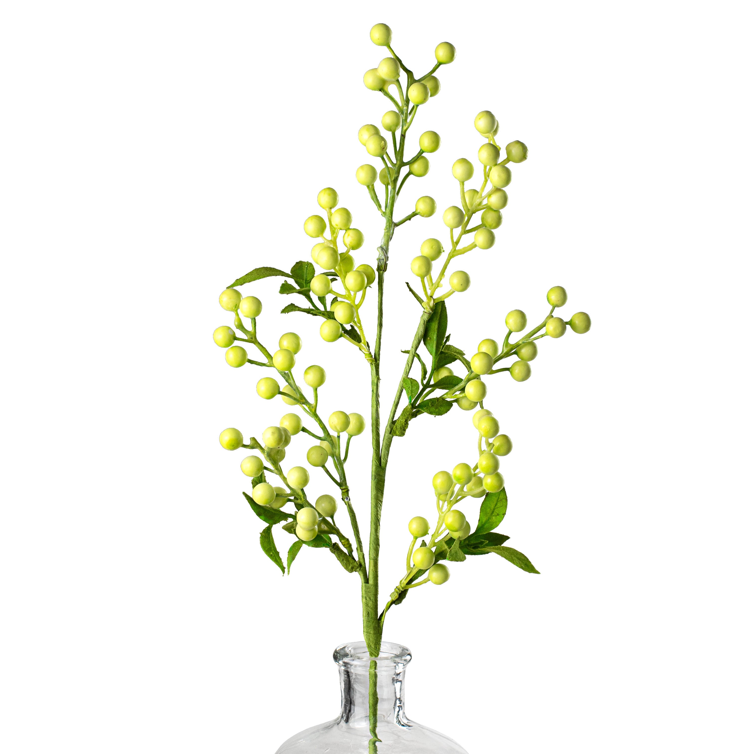 26" Berry Leaves Spray: Chartreuse Green Item Number: 63021GN