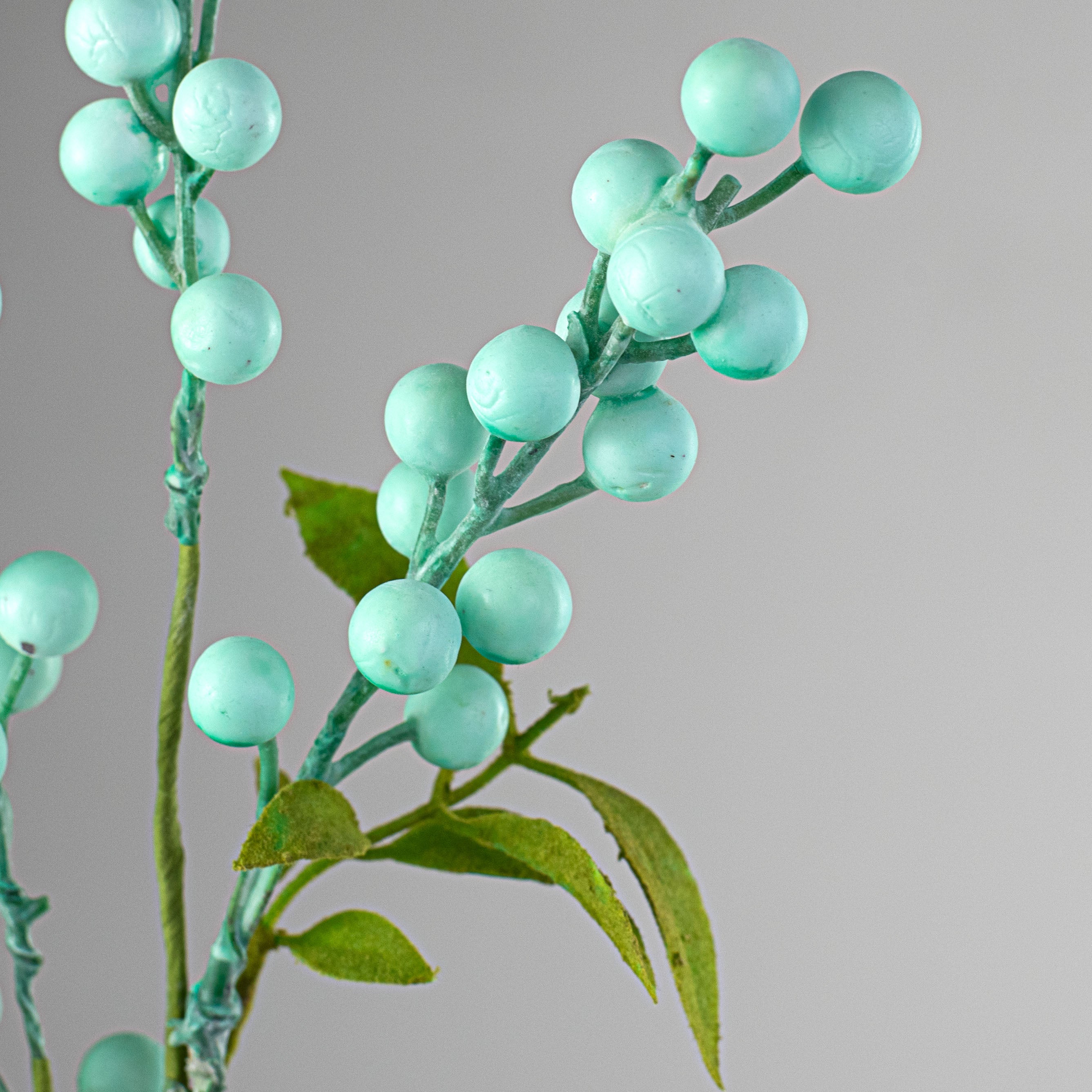 26" Berry Leaves Spray: Robin's Egg Blue Lifestyle Photo