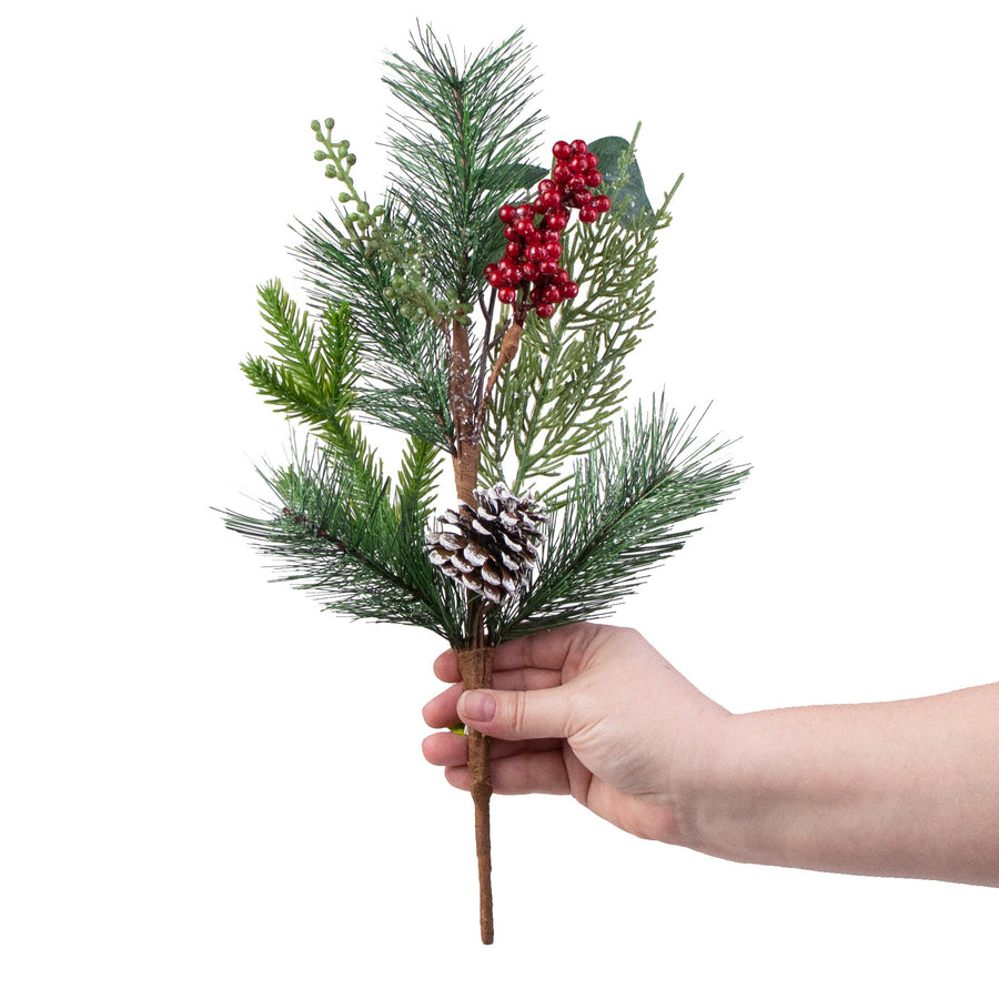 16" Berry & Mix Pine Pick detail photo 3