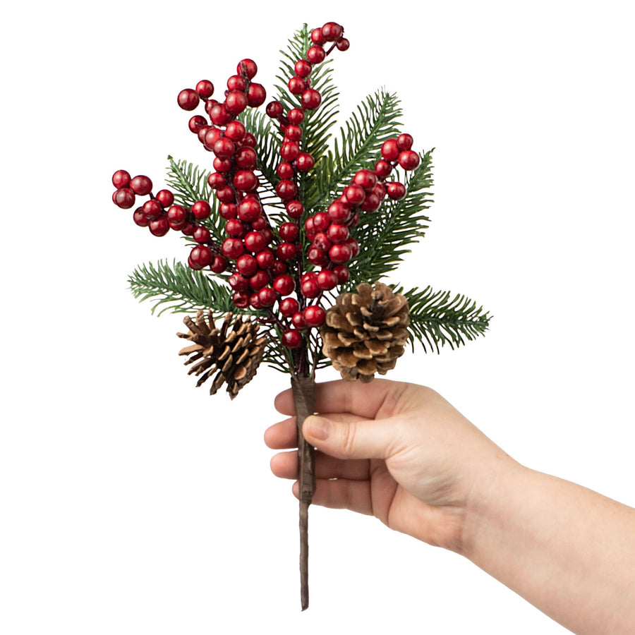 13" Berry Pinecone Pick detail photo 3