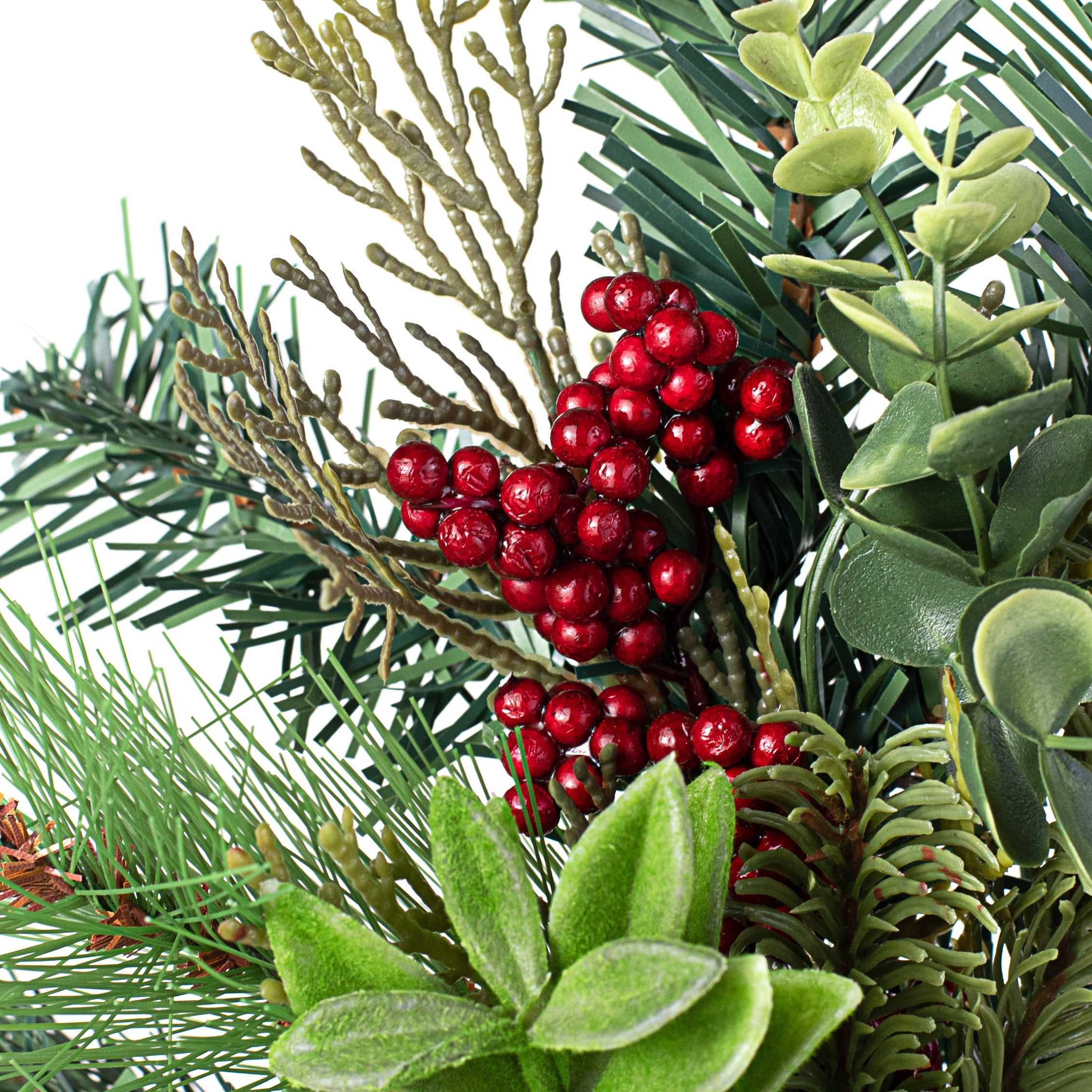 18" Berry & Pinecone Pine Pick Lifestyle Photo