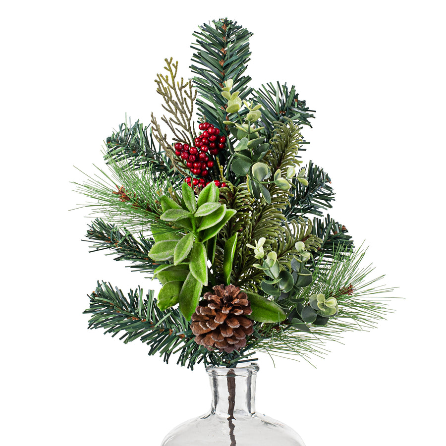 18" Berry & Pinecone Pine Pick Item Number: 85631SP18