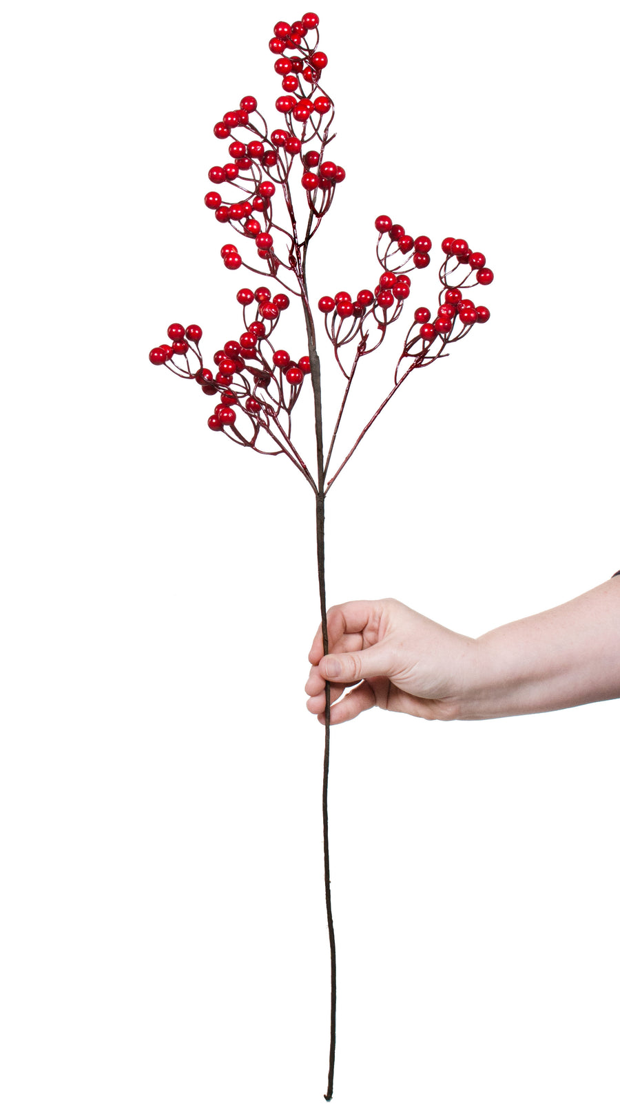 30" Berry Stem Spray: Dark Red Lifestyle Photo