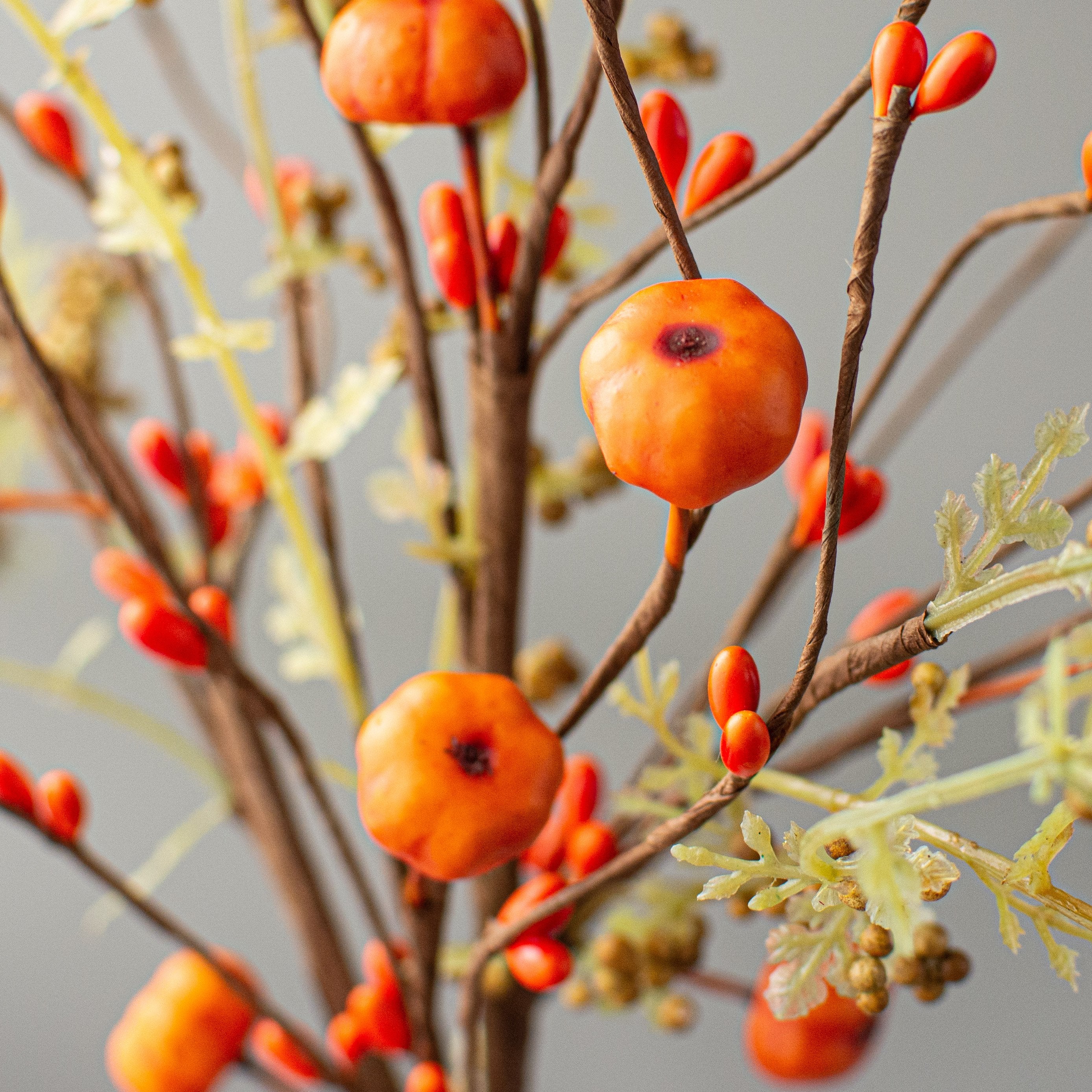 18" Berry Twig Mini Pumpkin Pick Lifestyle Photo