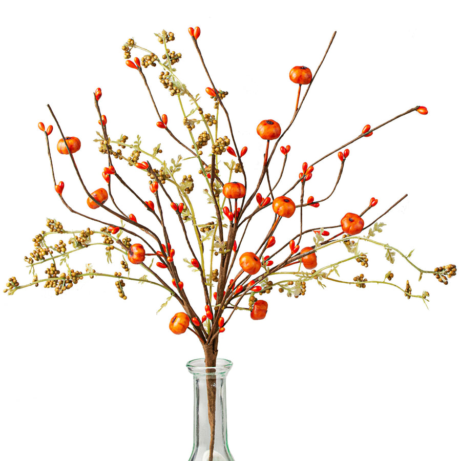 18" Berry Twig Mini Pumpkin Pick Item Number: 56729SP18