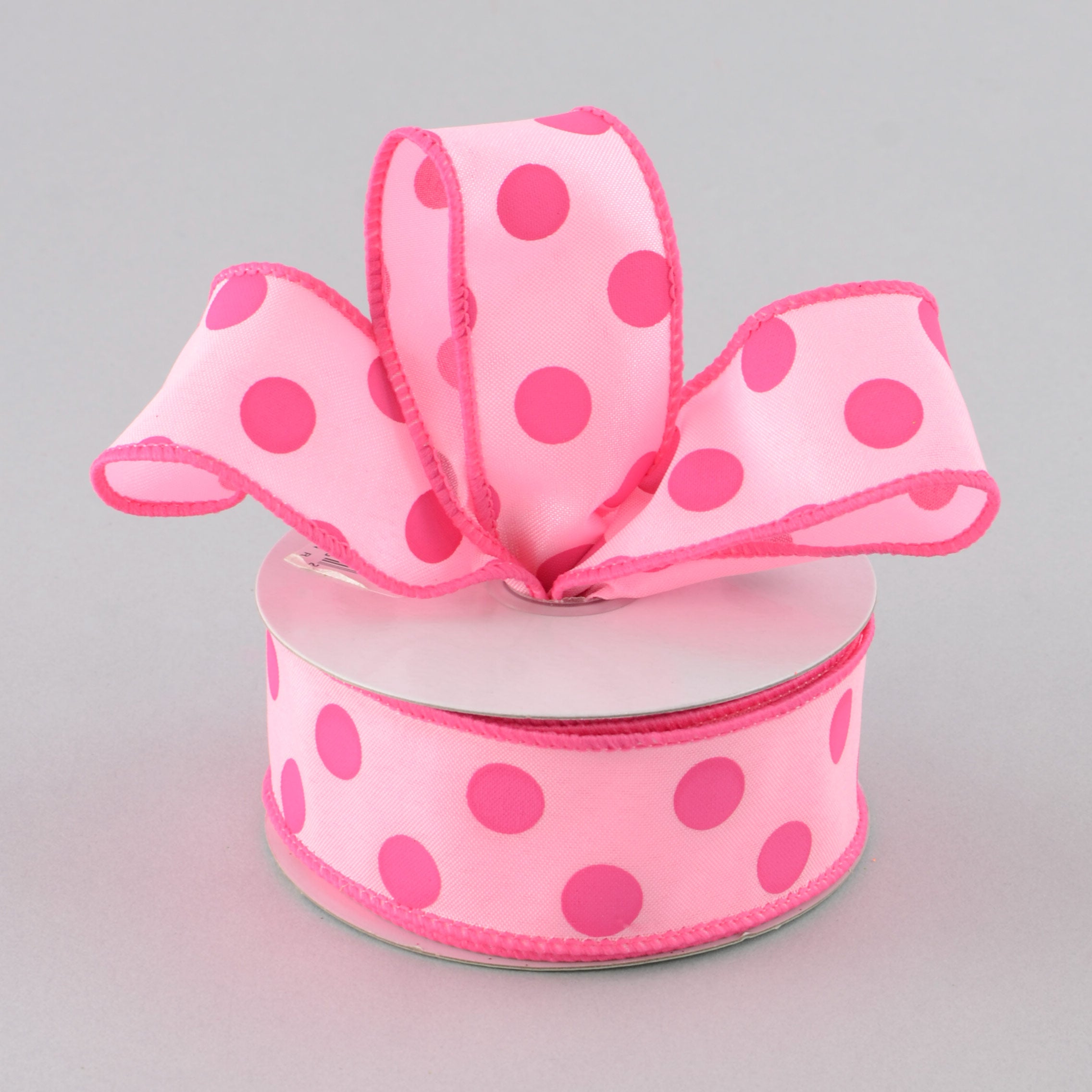 1.5" Big Polka Dot Ribbon: Pink & Fuchsia (10 Yards) Lifestyle Photo