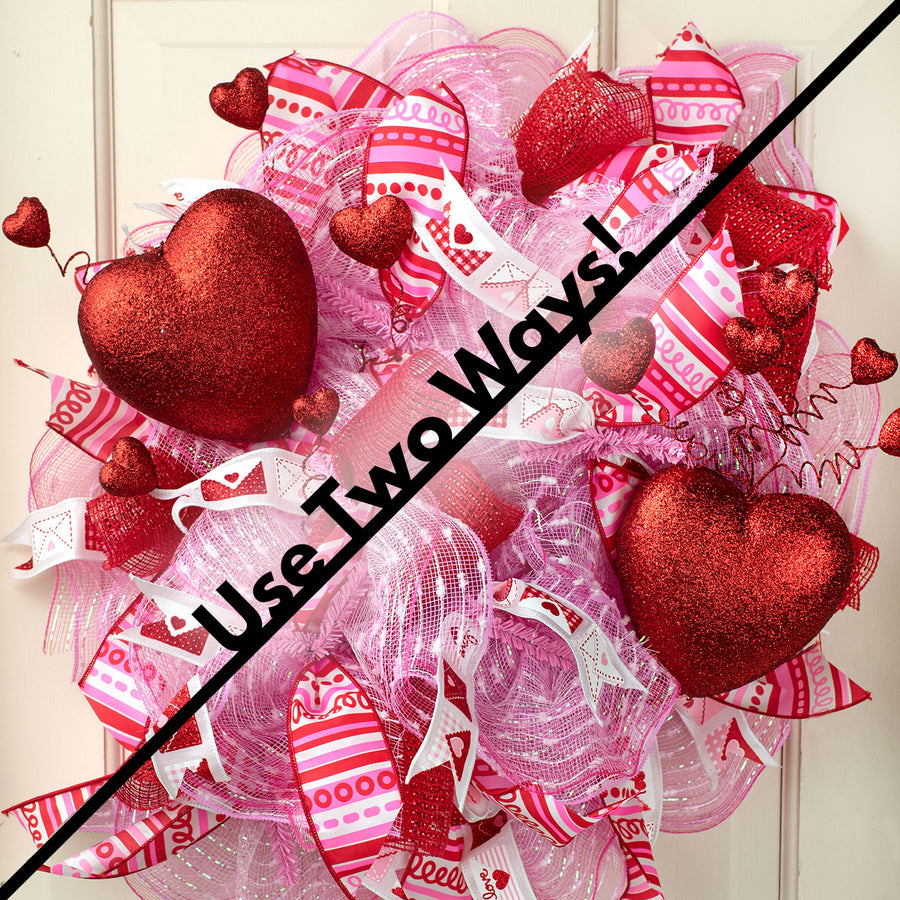 24" Big Red Heart Floral Pick Lifestyle Photo