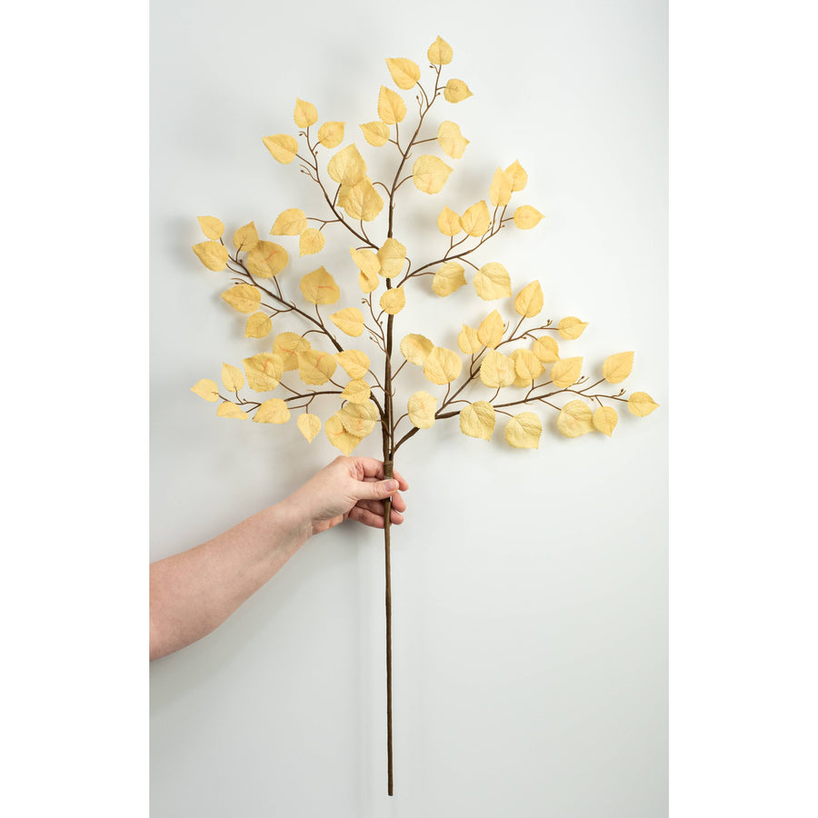 35" Birch Leaves Spray: Beige detail photo 3