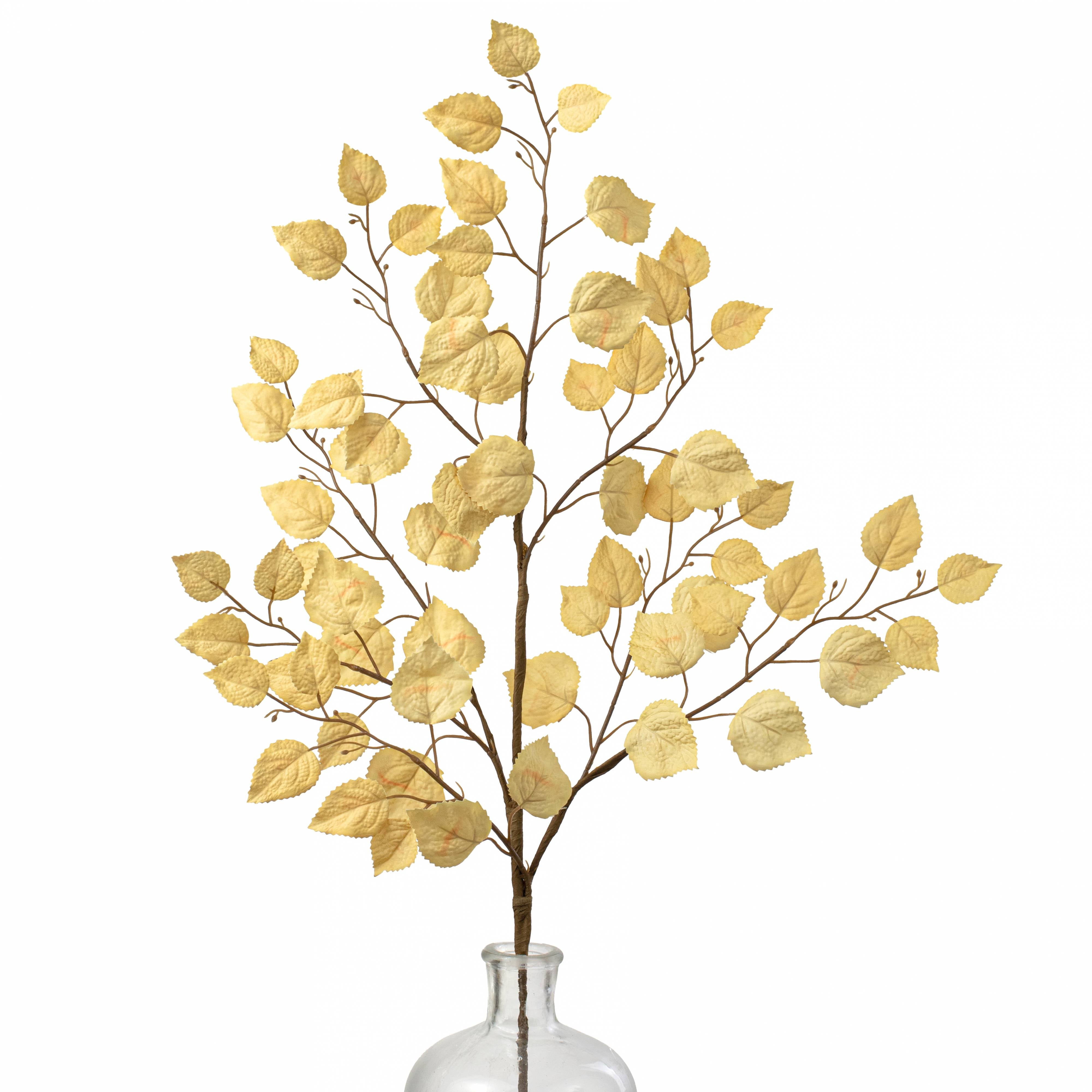 35" Birch Leaves Spray: Beige Item Number: 64486-BEIGE