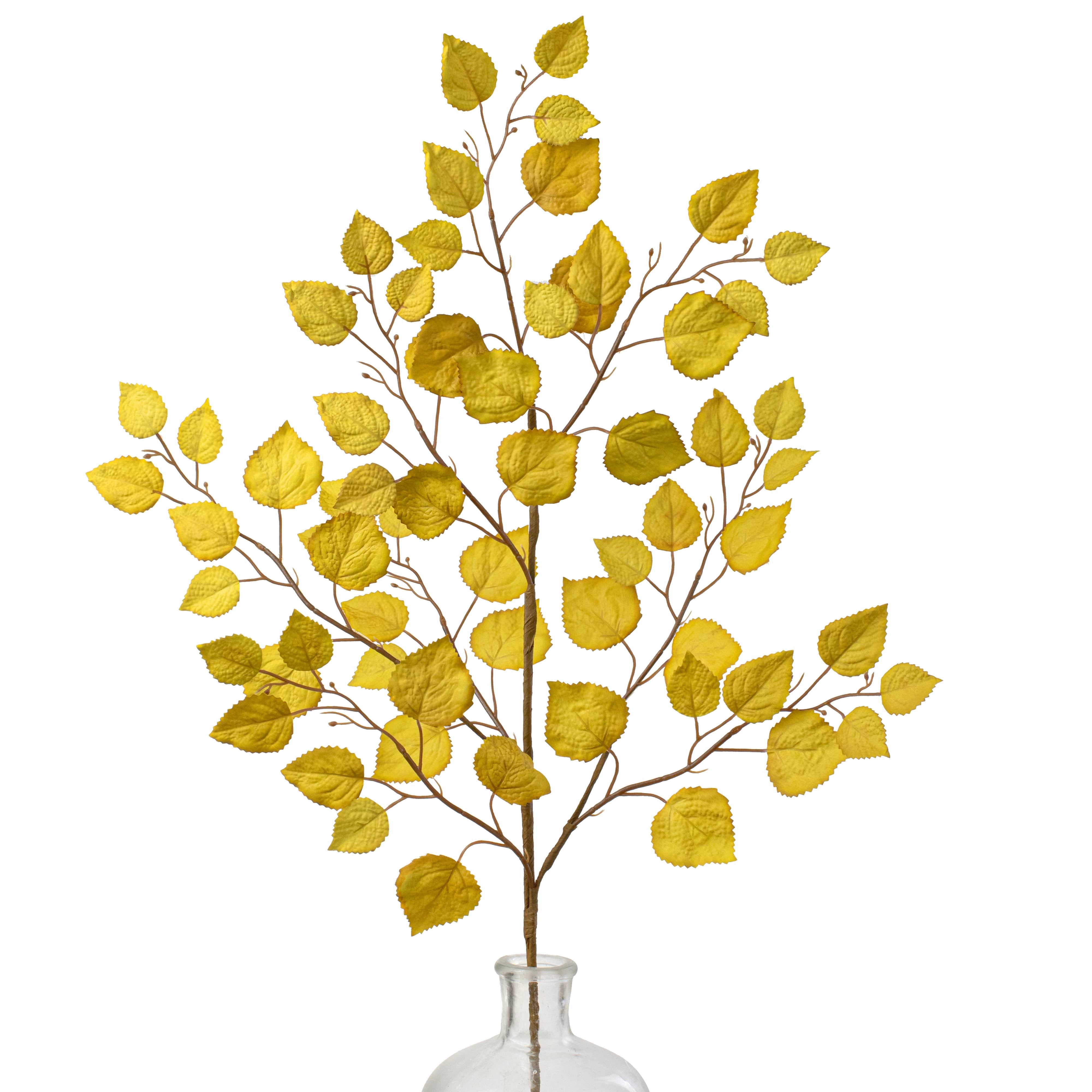 35" Birch Leaves Spray: Yellow Green Item Number: 64486-GN