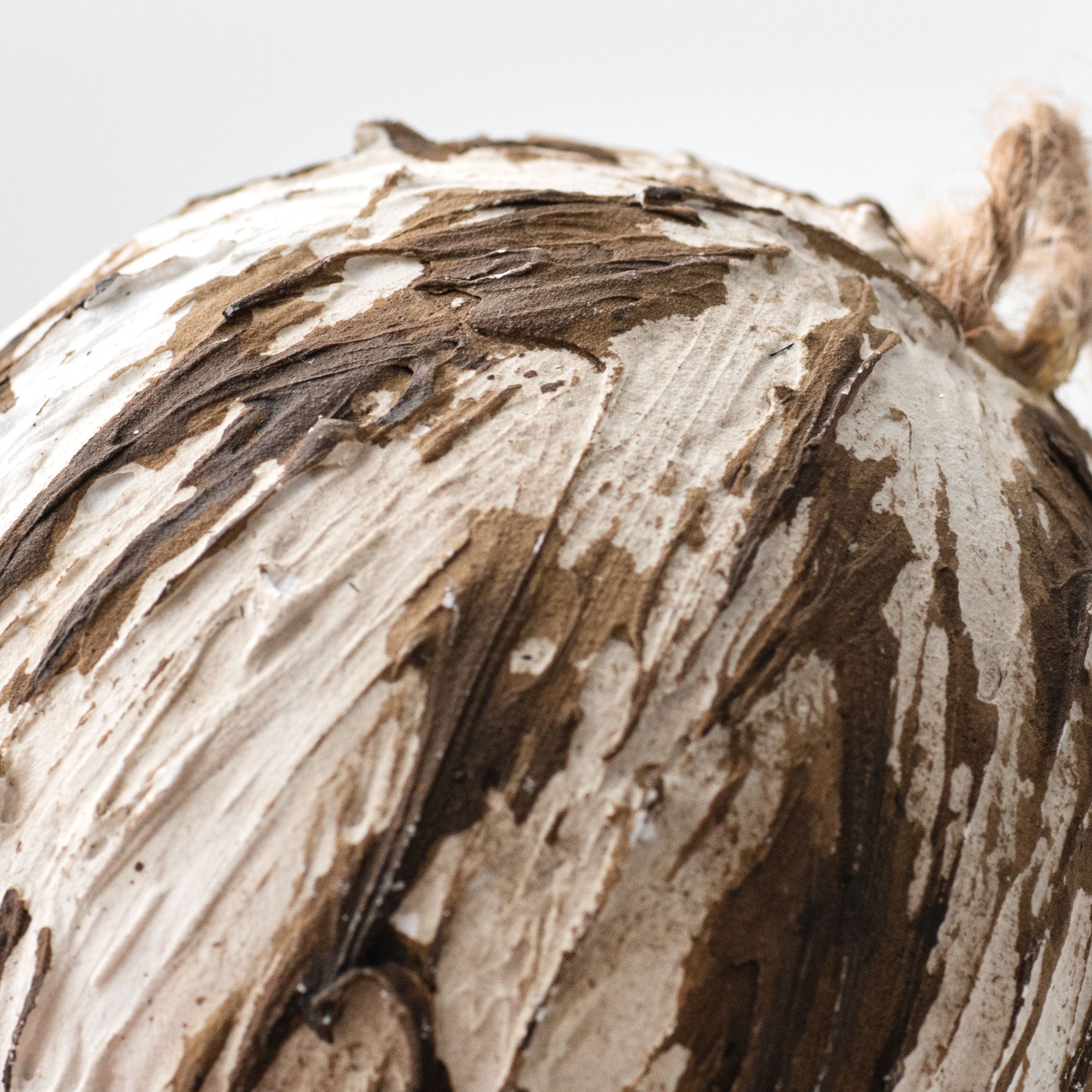 3.5" Birch Look Ball Ornament detail photo 3