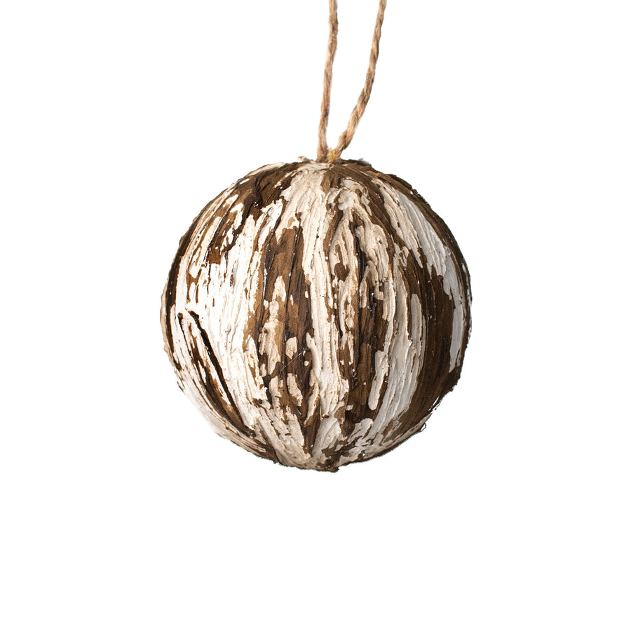 3.5" Birch Look Ball Ornament Item Number: MS1392