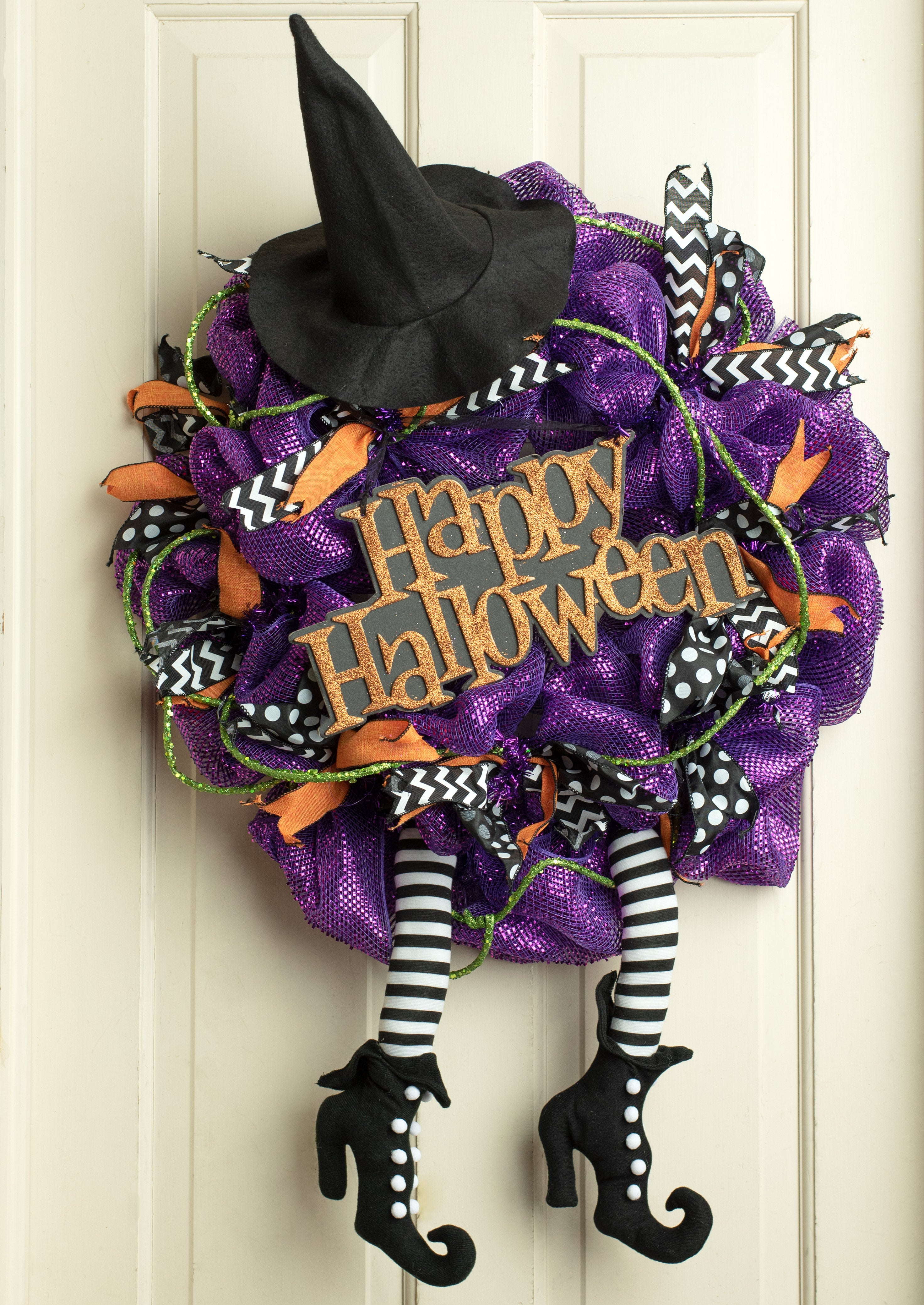 22" Black & White Witch Leg Sprays (Set of 2) Lifestyle Photo